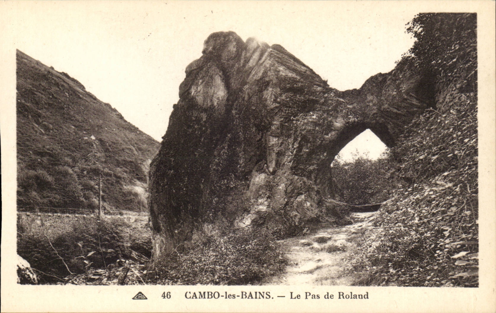 Cambo les Bains - the step of Roland - CPA