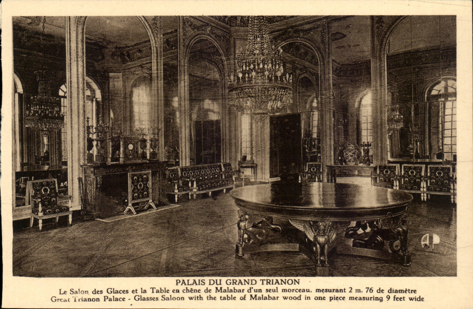 Versailles - Palate of Large Trianon - the Living room of the Ice and the Table in oak - CPA