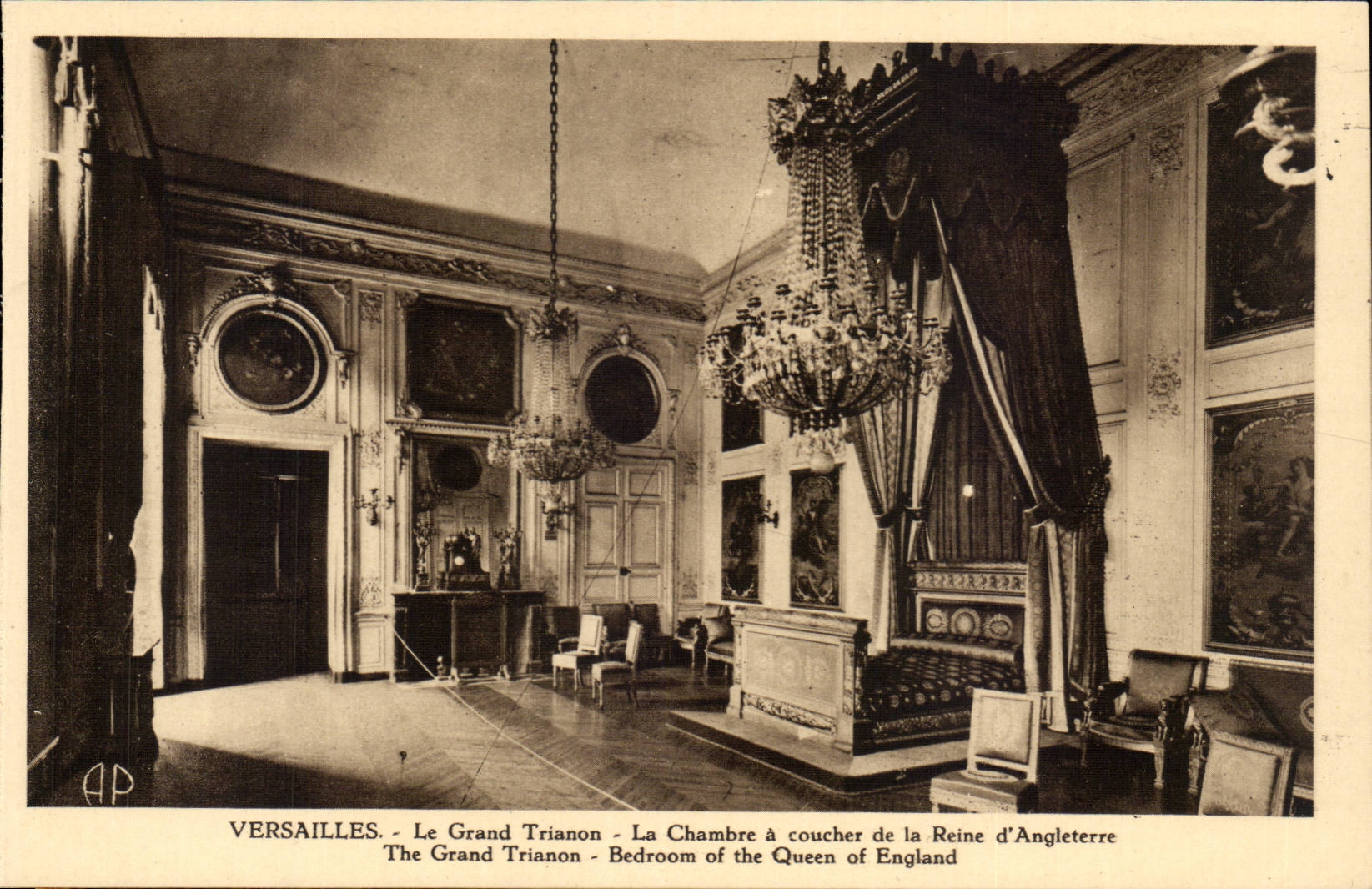 Versailles - Palate of Large Trianon - Room has Coucher of the Queen of England - CPA