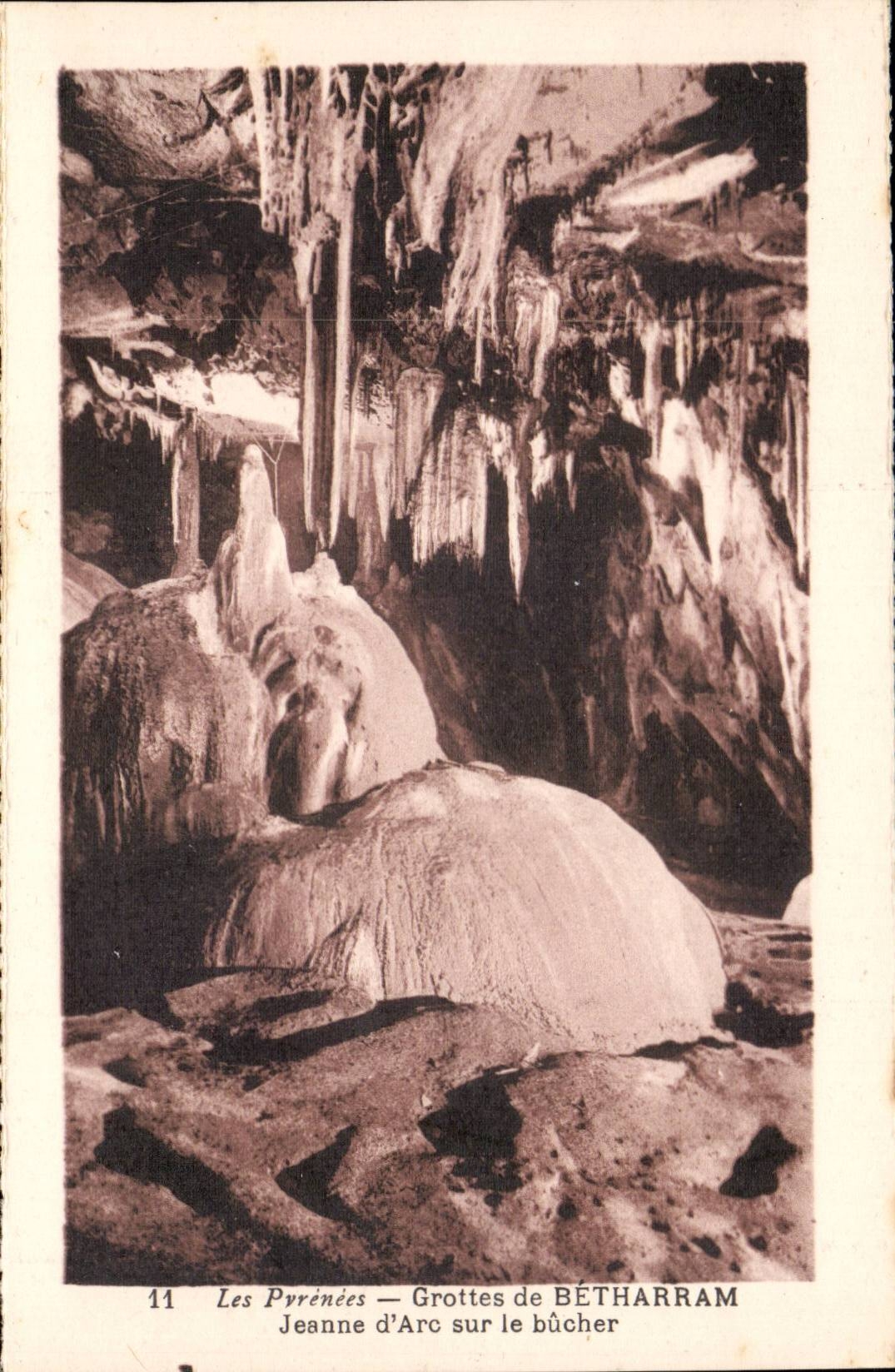 Caves of Betharram - Jeanne d' Arc on Roughing-hew it CPA