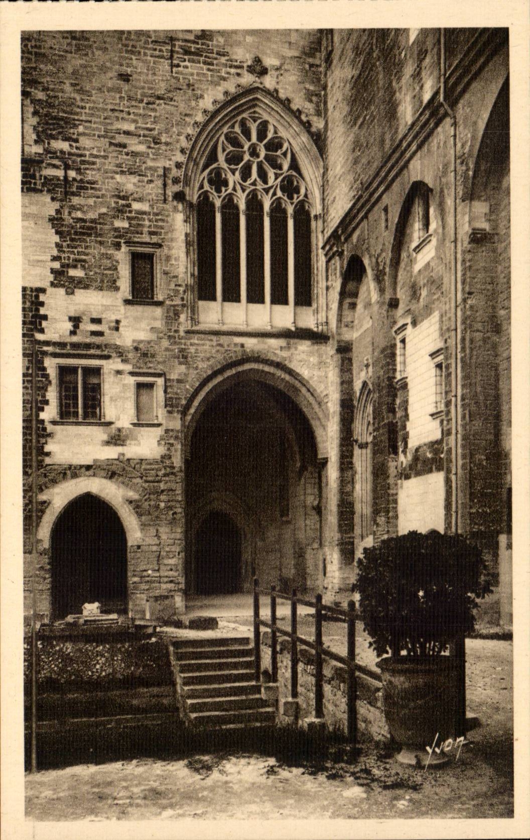 Gaumen Avignon-CPA der Papste Detail des Innengerichtes