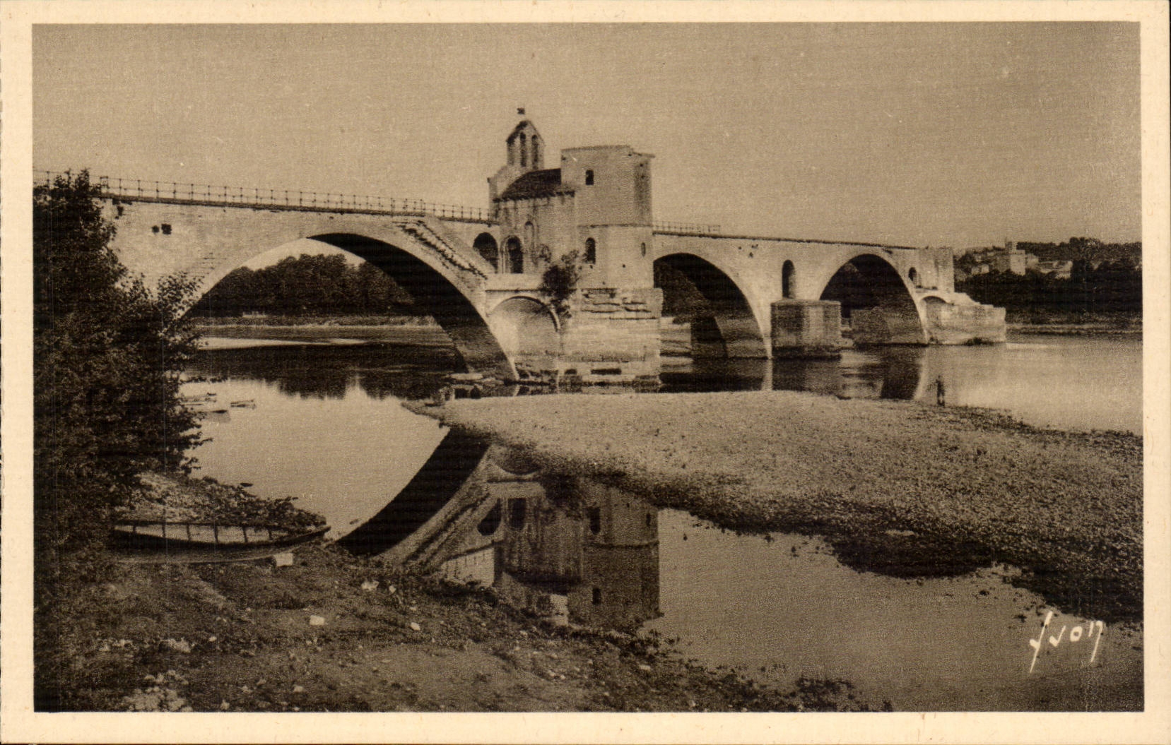 Gaumen Avignon-CPA der Papste die Brucke Saint Benezet und die Rhône