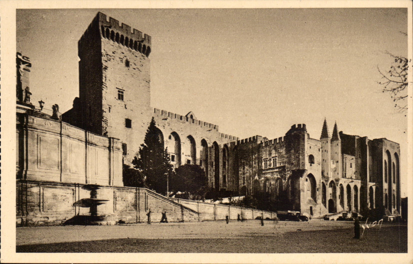 Gaumen Avignon-CPA der Papstdirektion Front