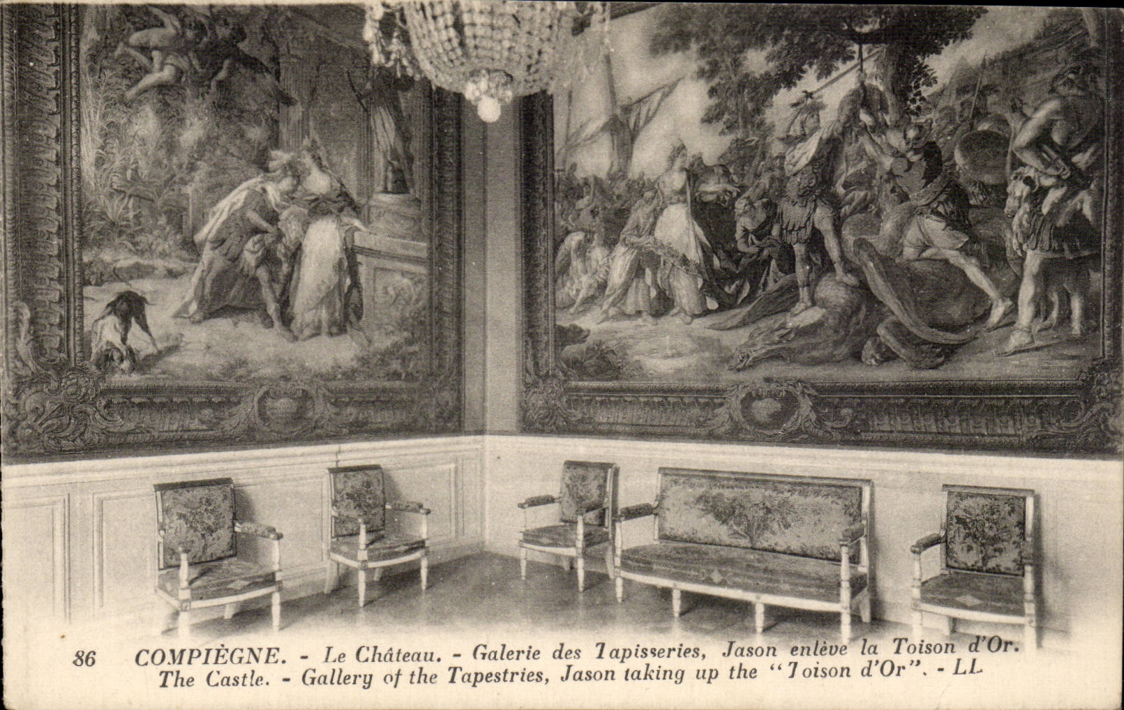 Compiegne CPA das Galerie Schloss der Jacon Tapisserien entfernt das Goldene Flies