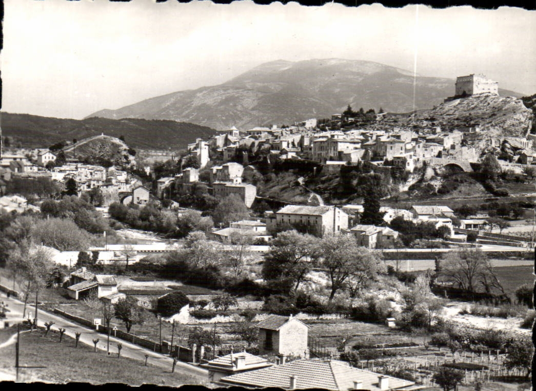 CPSM Vaison the Roman View on the high city at the bottom the Ventoux Mount