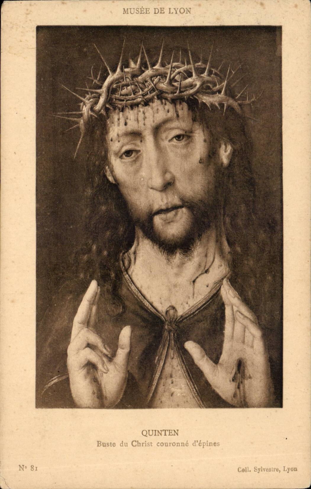 CPA Musee de Lyon Quiten Buste du Christ couronne d'epines