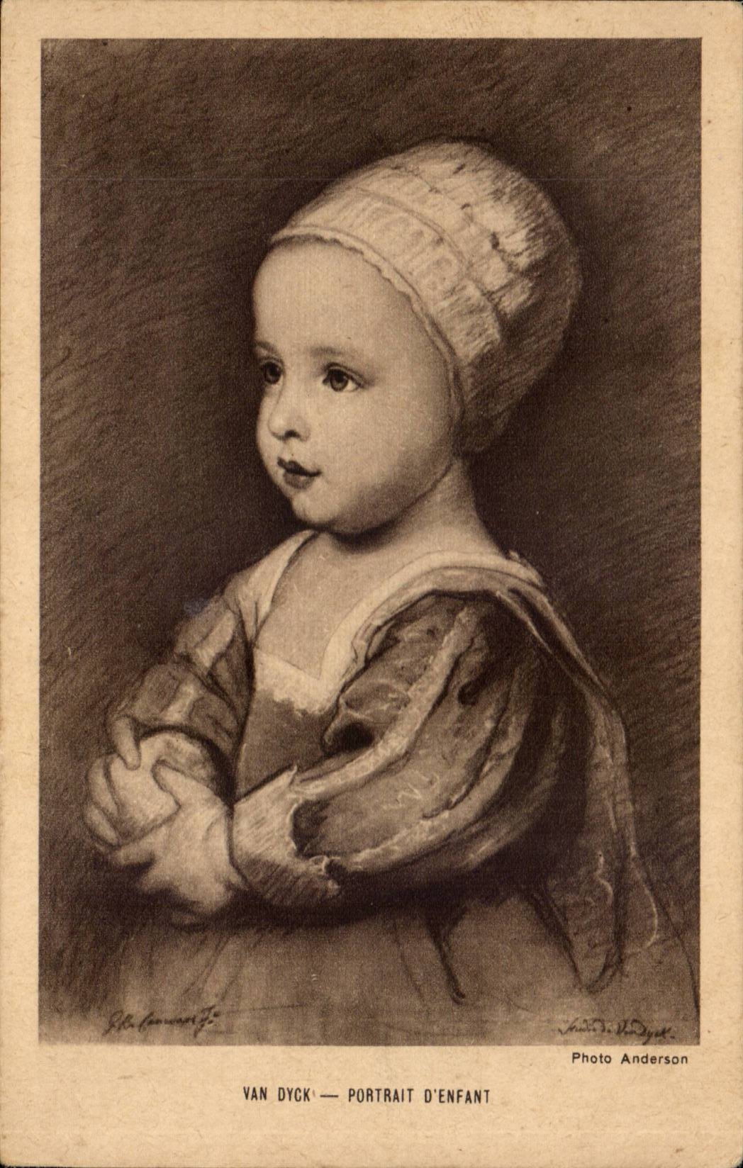 CPA Van Dyck Portrait d'enfant