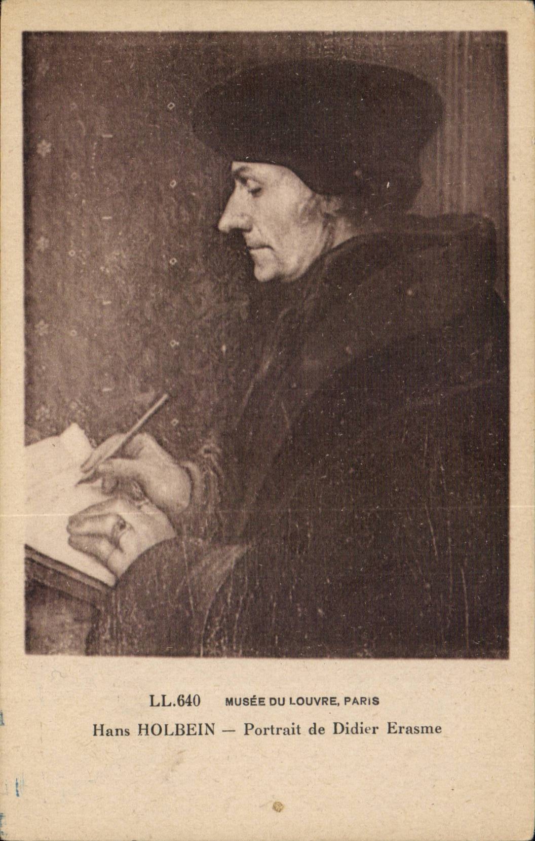 CPA Hans Holbein Portrait de Didier Erasme Musee du Louvre Paris