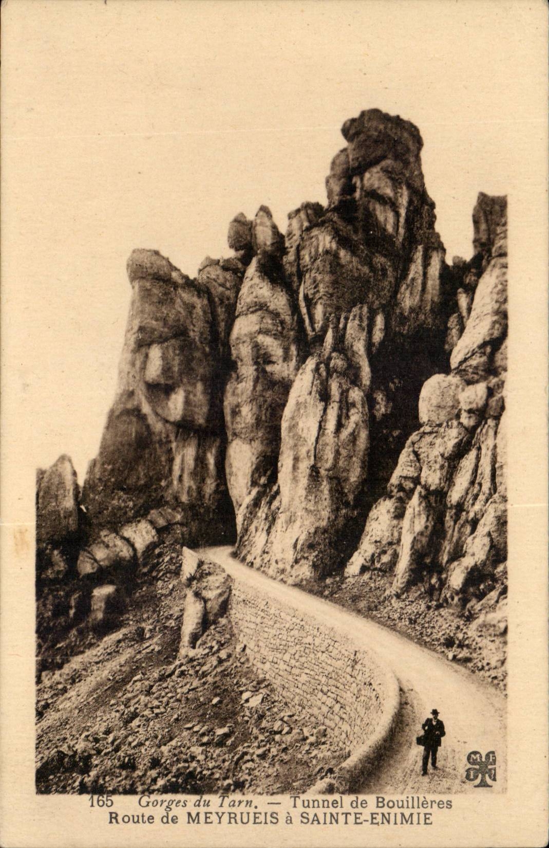 CPA Gorges of the Tarn Tunnel of Bouilleres Route of Mayrueis has Sainte Animie