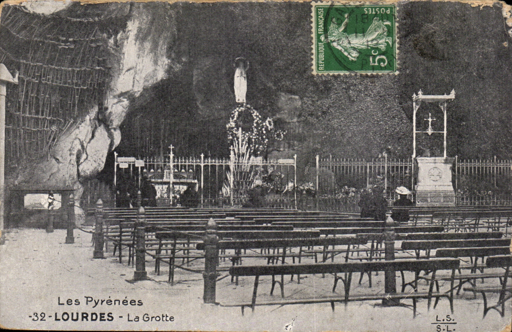 CPA Lourdes the cave