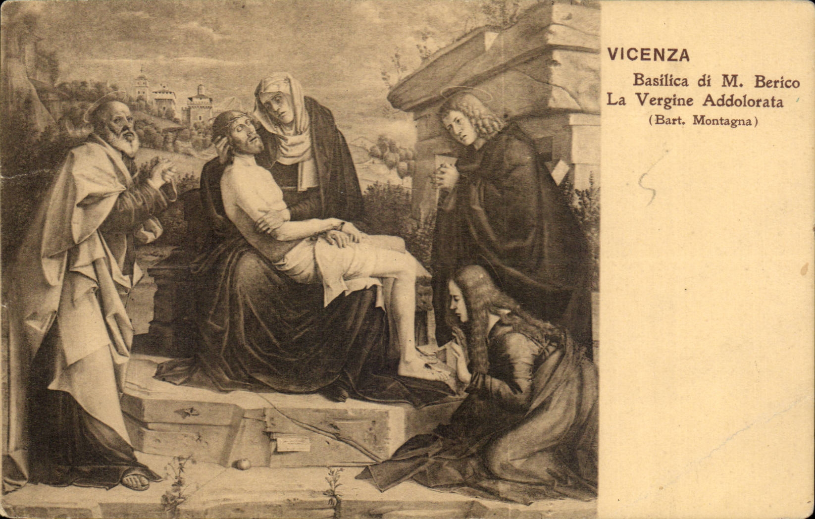 CPA Vicenza Basilica di M Berico La Vergine Addolorata Montagn