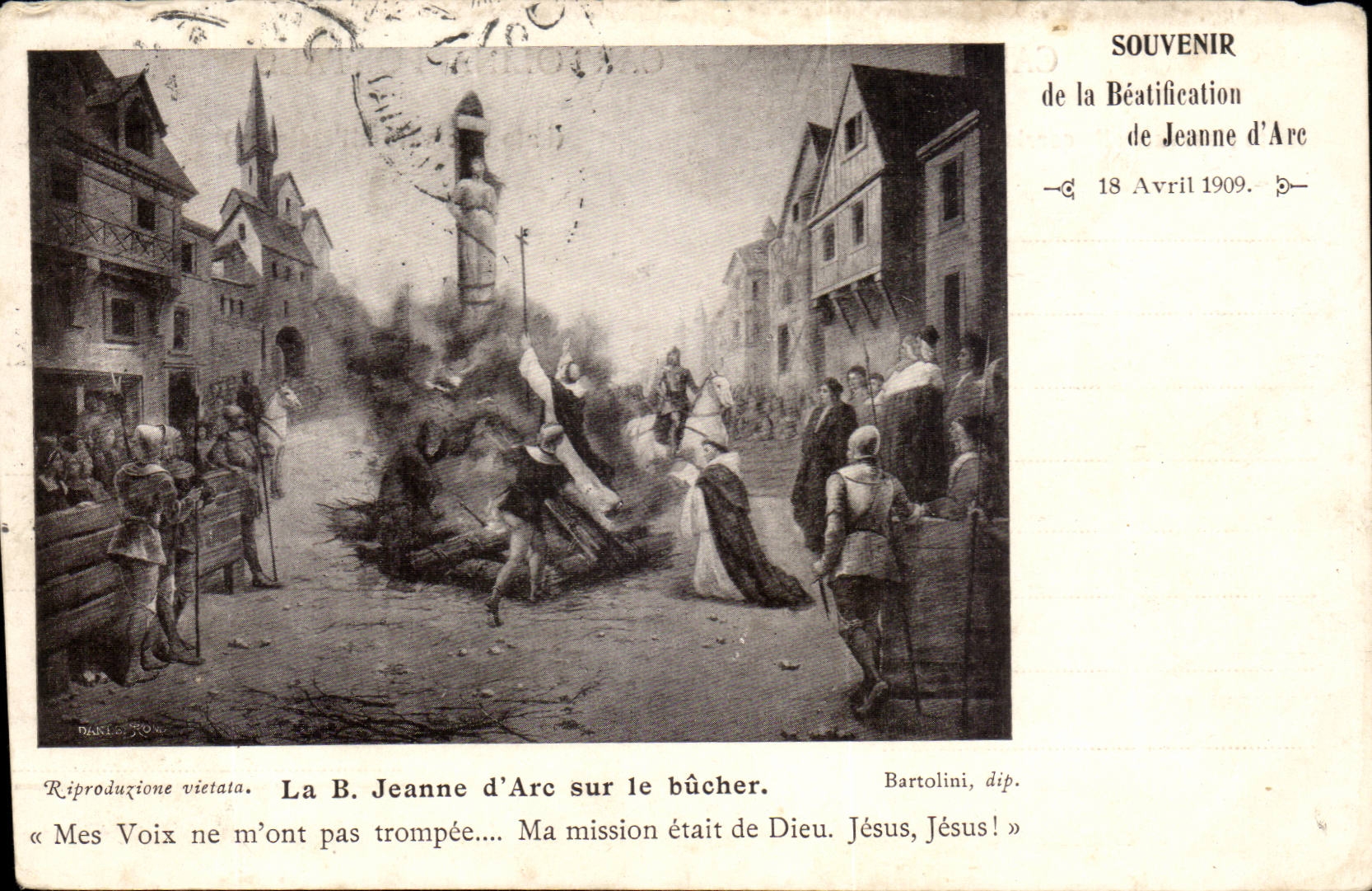 CPA Souvenir de la beatification de Jeanne d'arc 