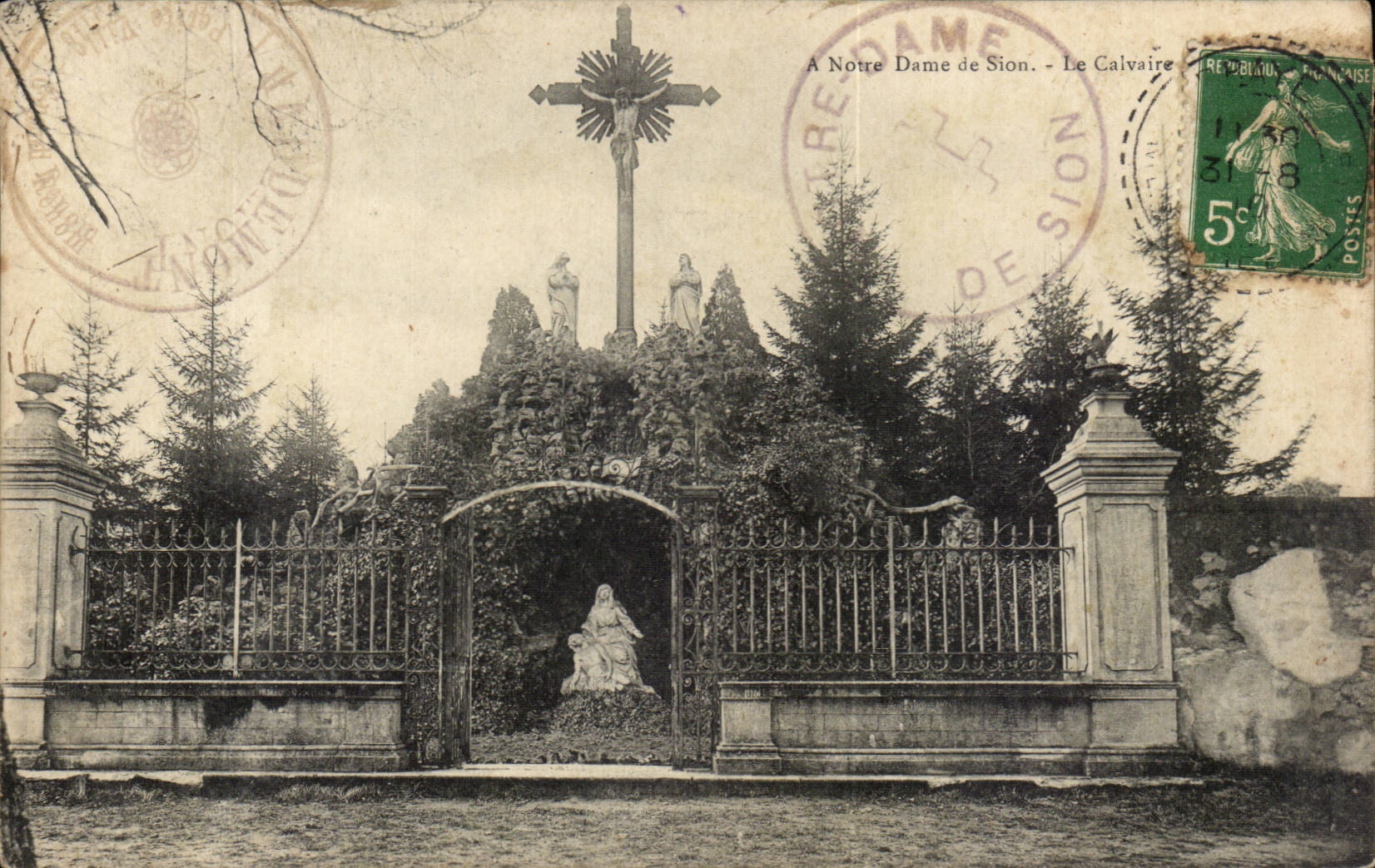 CPA Notre Dame of Sion the martyrdom