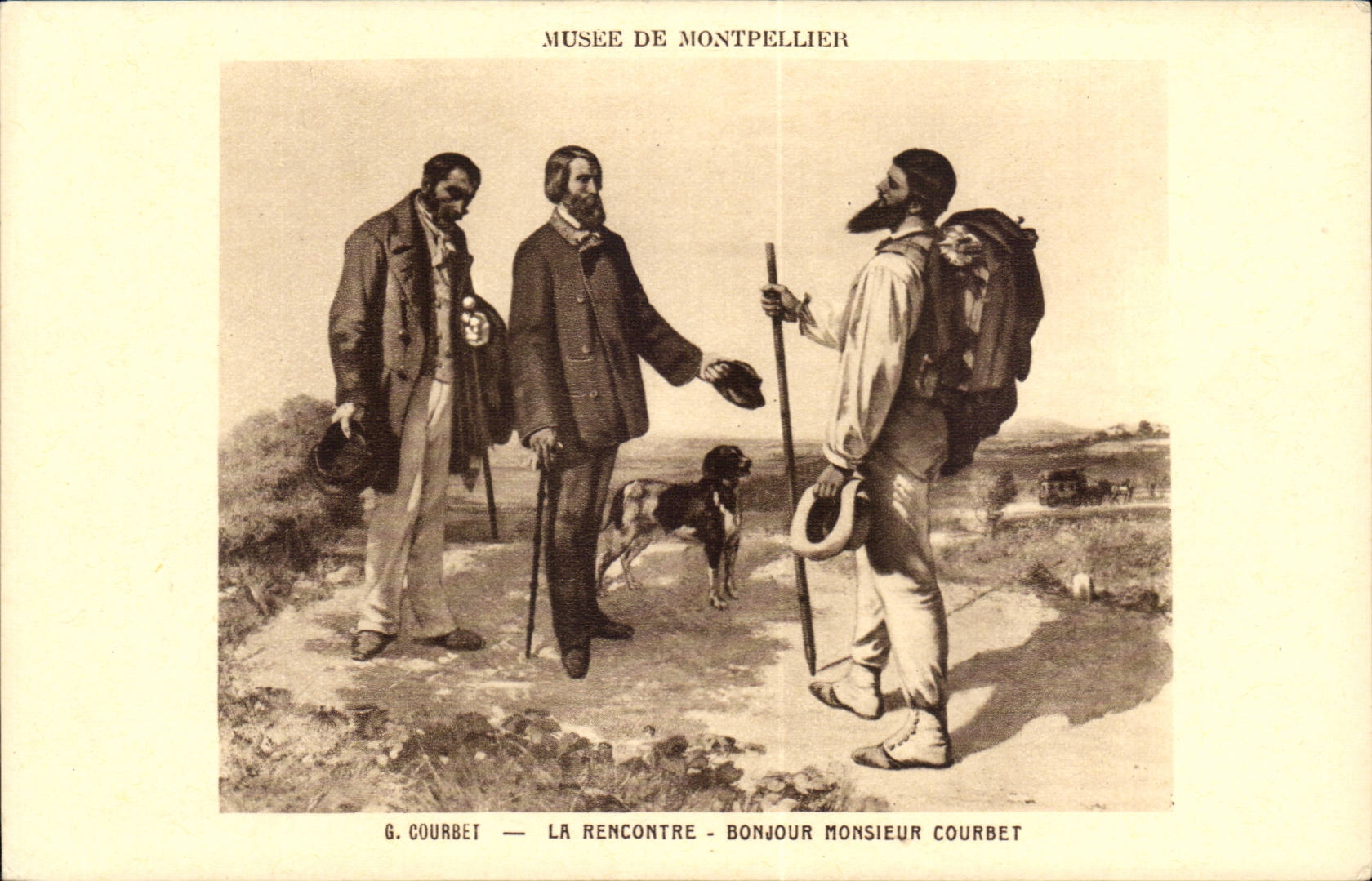 CPA Musee de Montpellier Courbet la rencontre Bonjour Monsieur Courbet