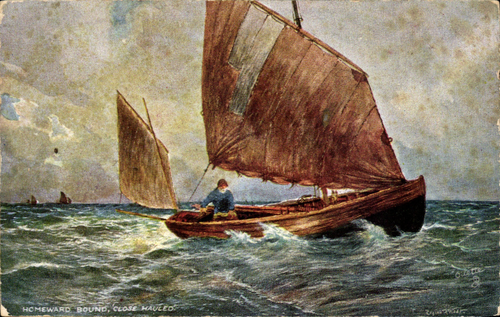 CPA Fantaisie Homeward Bound Close Hauled (bateau boat ship)