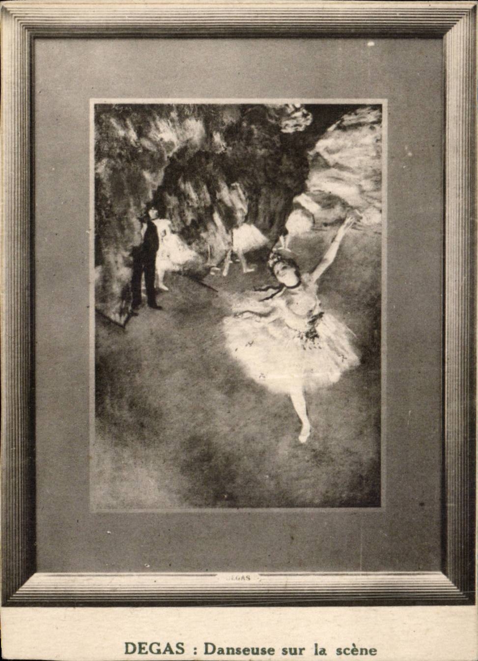 CPA Degas Danseuse sur la scene