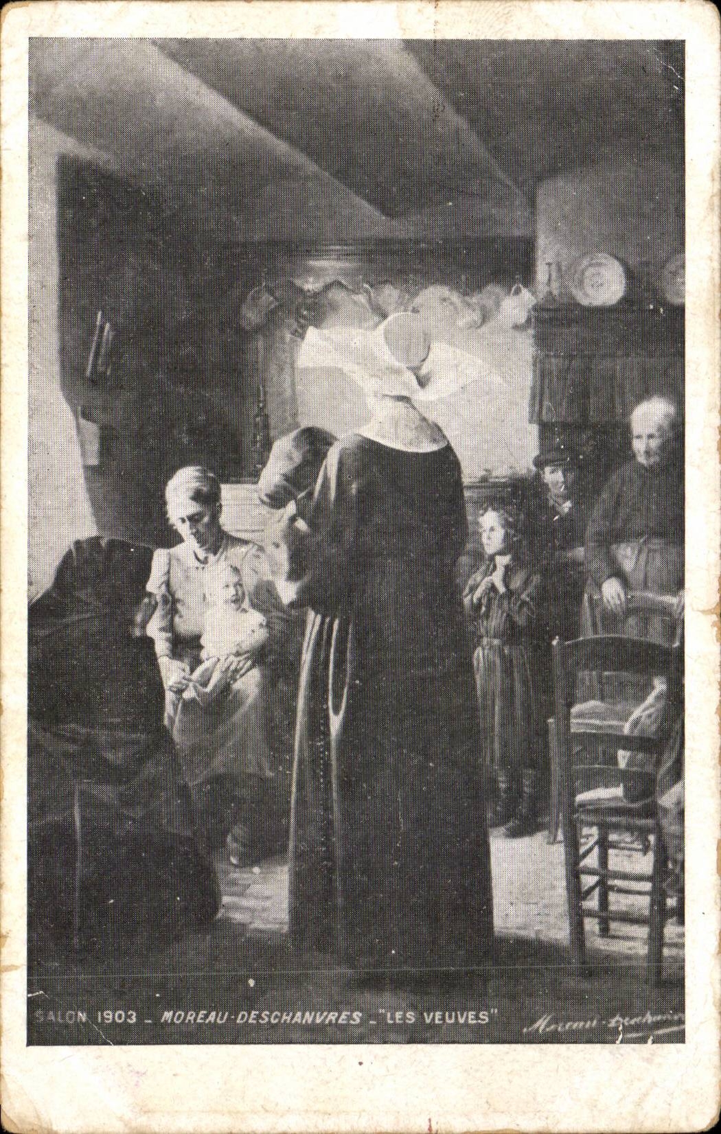 CPA Moreau Deschanvres Les veuves