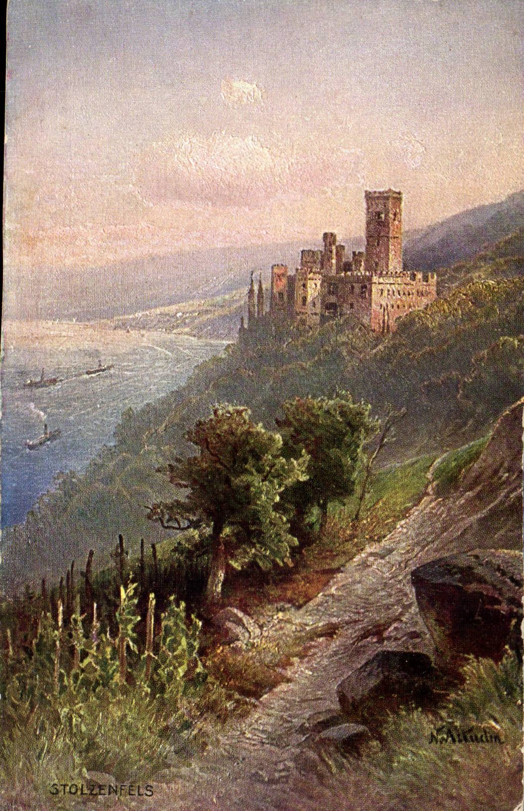 CPA Fantaisie Schloss Stolzenfels am rhein