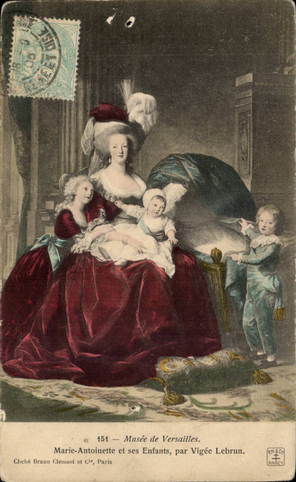 CPA Musee Versailles Marie Antoinette et ses enfants par Vigee Lebrun