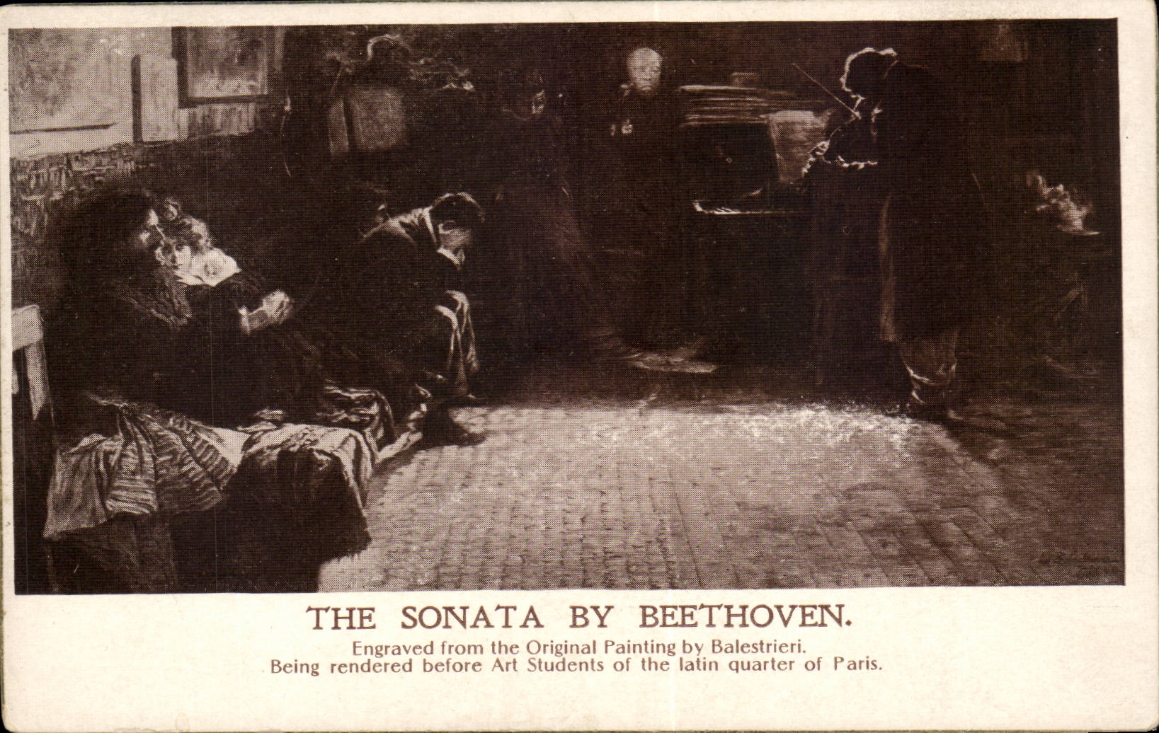 CPA The sonata by Beethoven (violon violin)