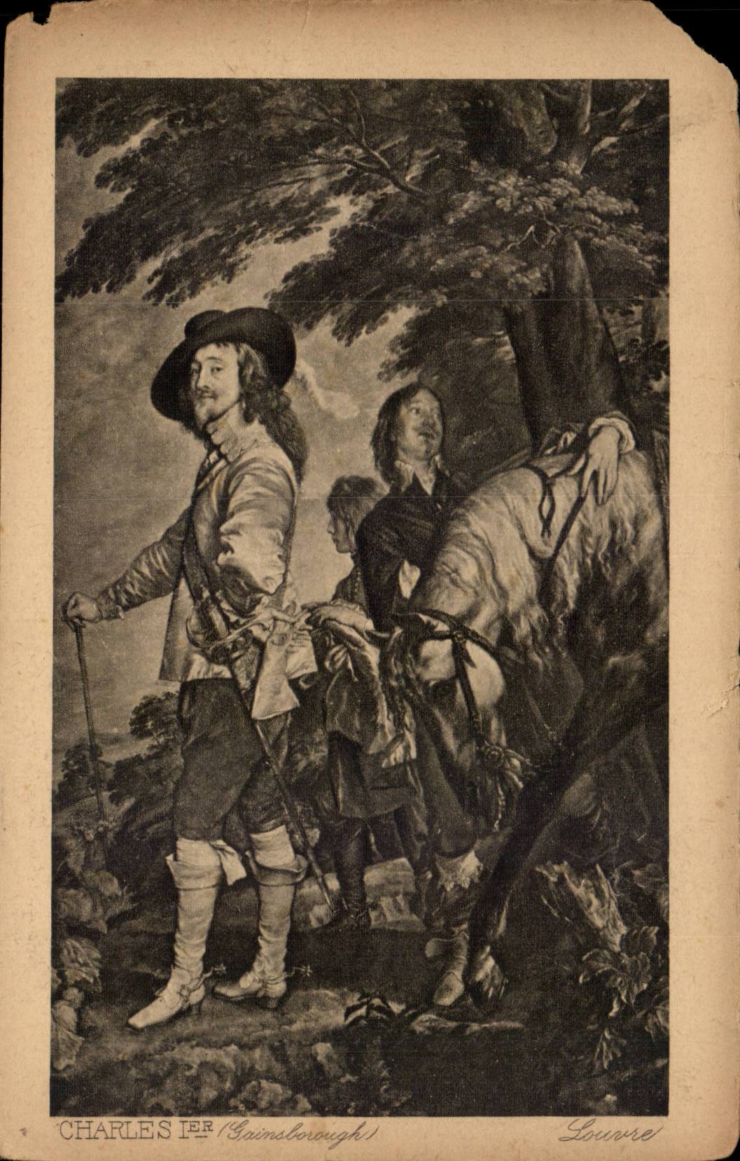 CPA Peinture Charles 1er Louvre