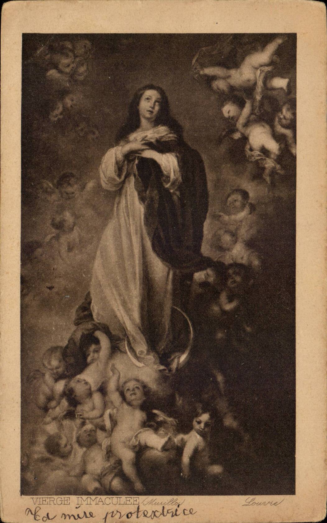 CPA Peinture Vierge immaculee Louvre (publicite Hygiene de la bouche et des dents DENTOL dentiste dentist)