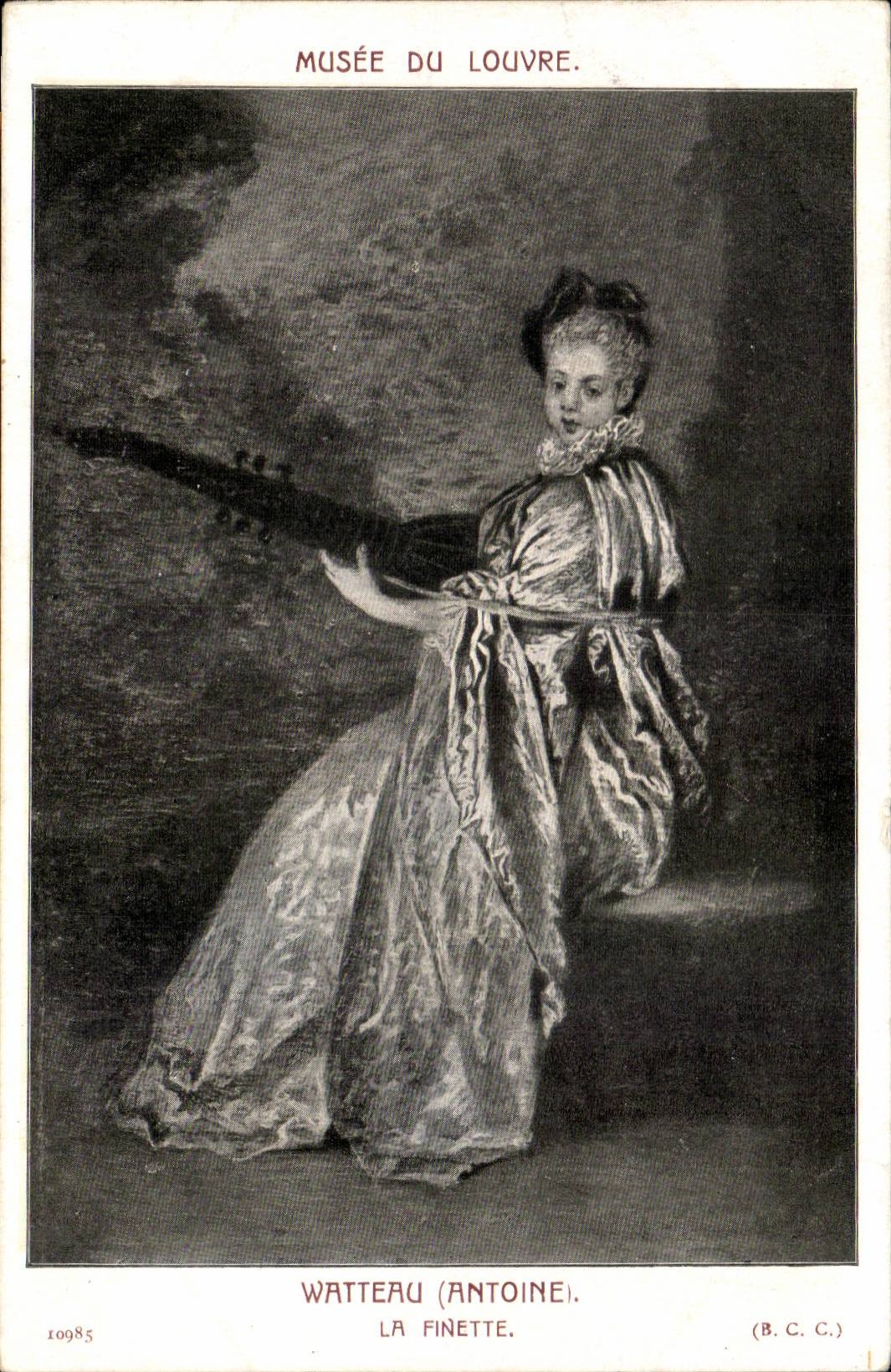 CPA Peinture Watteau La Finette Louvre