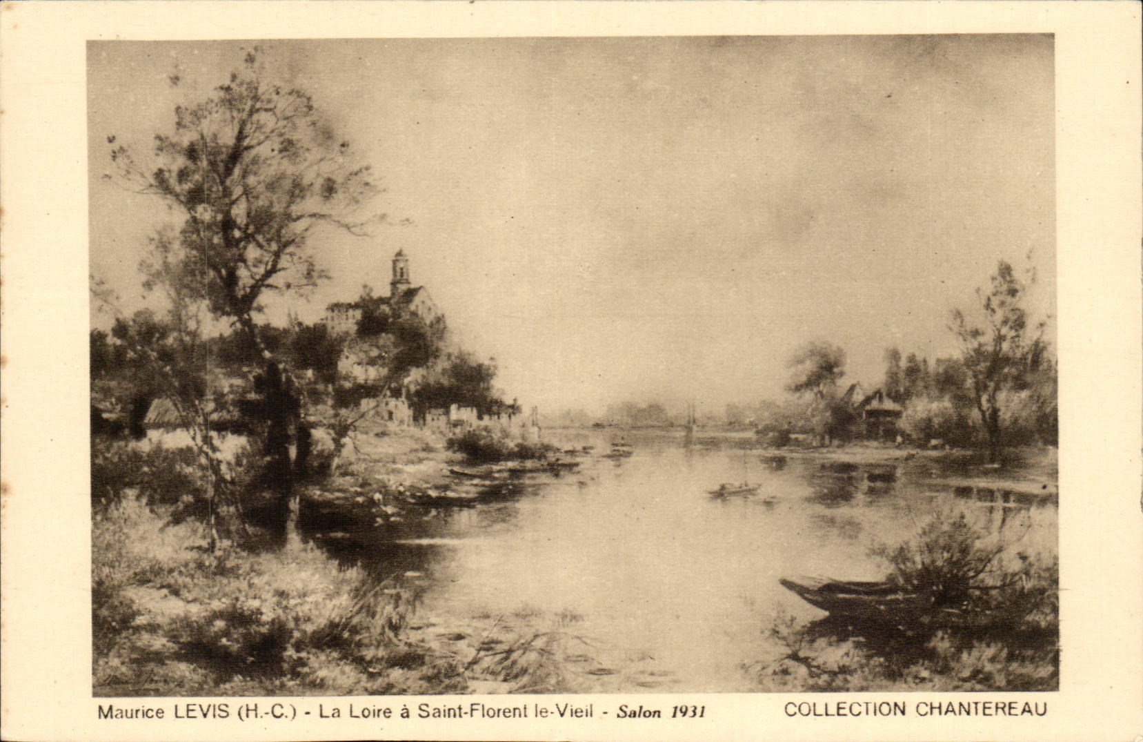 CPA Peinture Maurice levis La loire a Saint Florent le Vieil Salon 1931