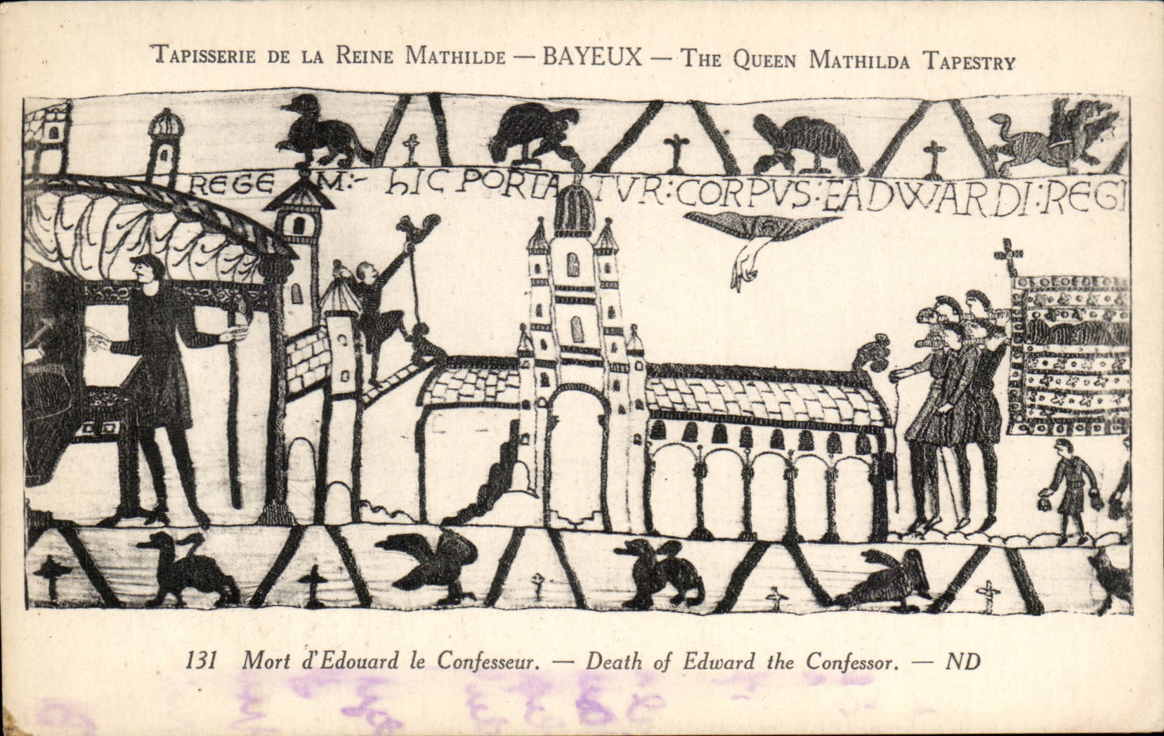 Bayeux - Tapisserie der Mathilde-Konigin - an Eduoard den Beichtvater gestorben - CPA