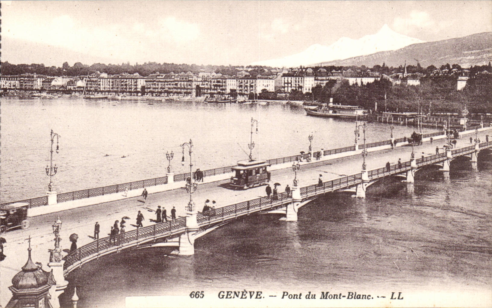 Switzerland Geneva CPA Bridge of Mont Blanc