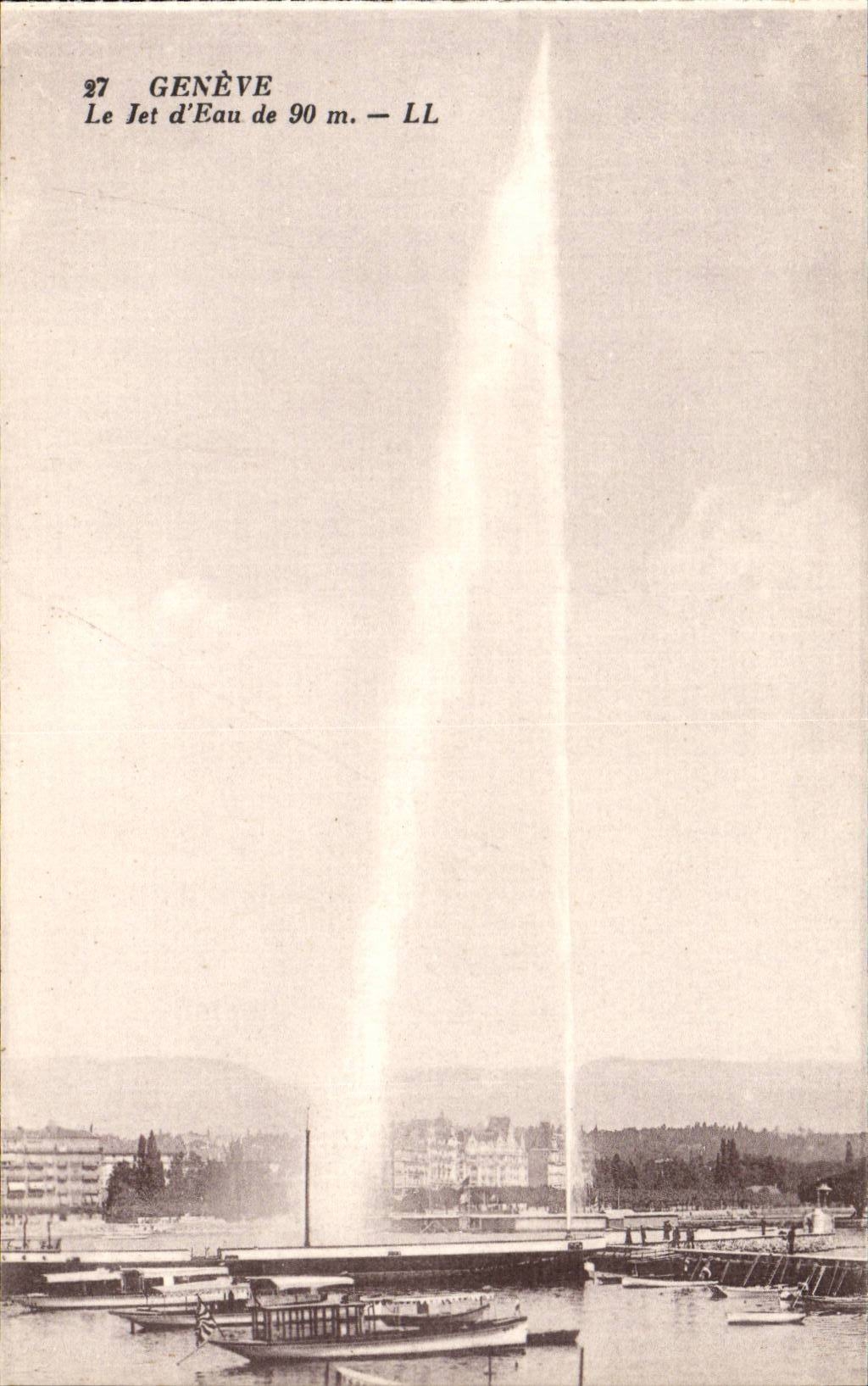 Switzerland Geneva CPA the water jet of 90m