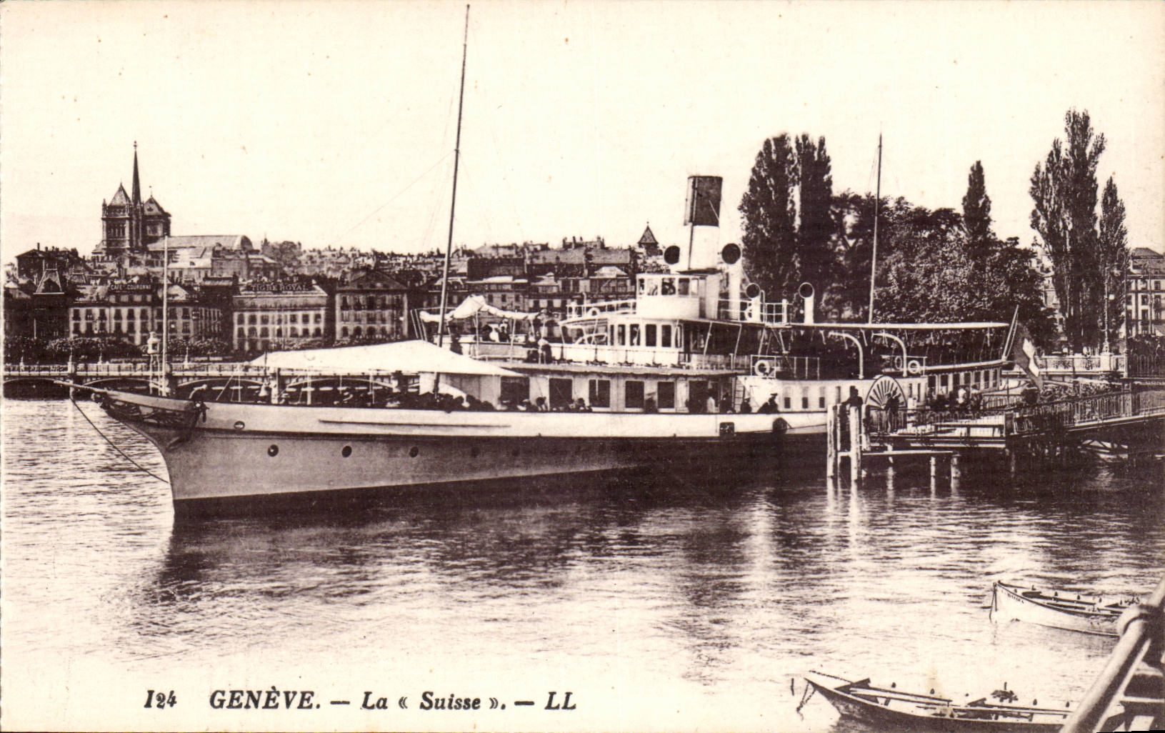 Switzerland Geneva CPA Switzerland (boat)