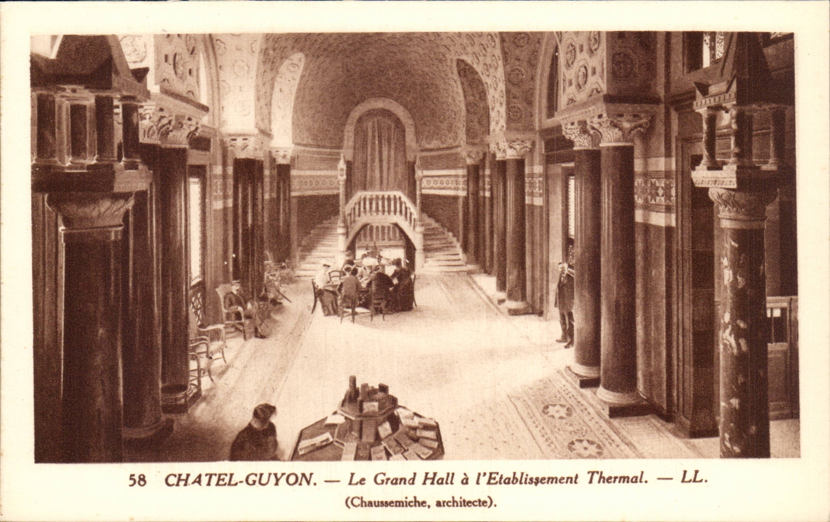 Chatel Guyon CPA die grosse Halle und die hydropathische Einrichtung