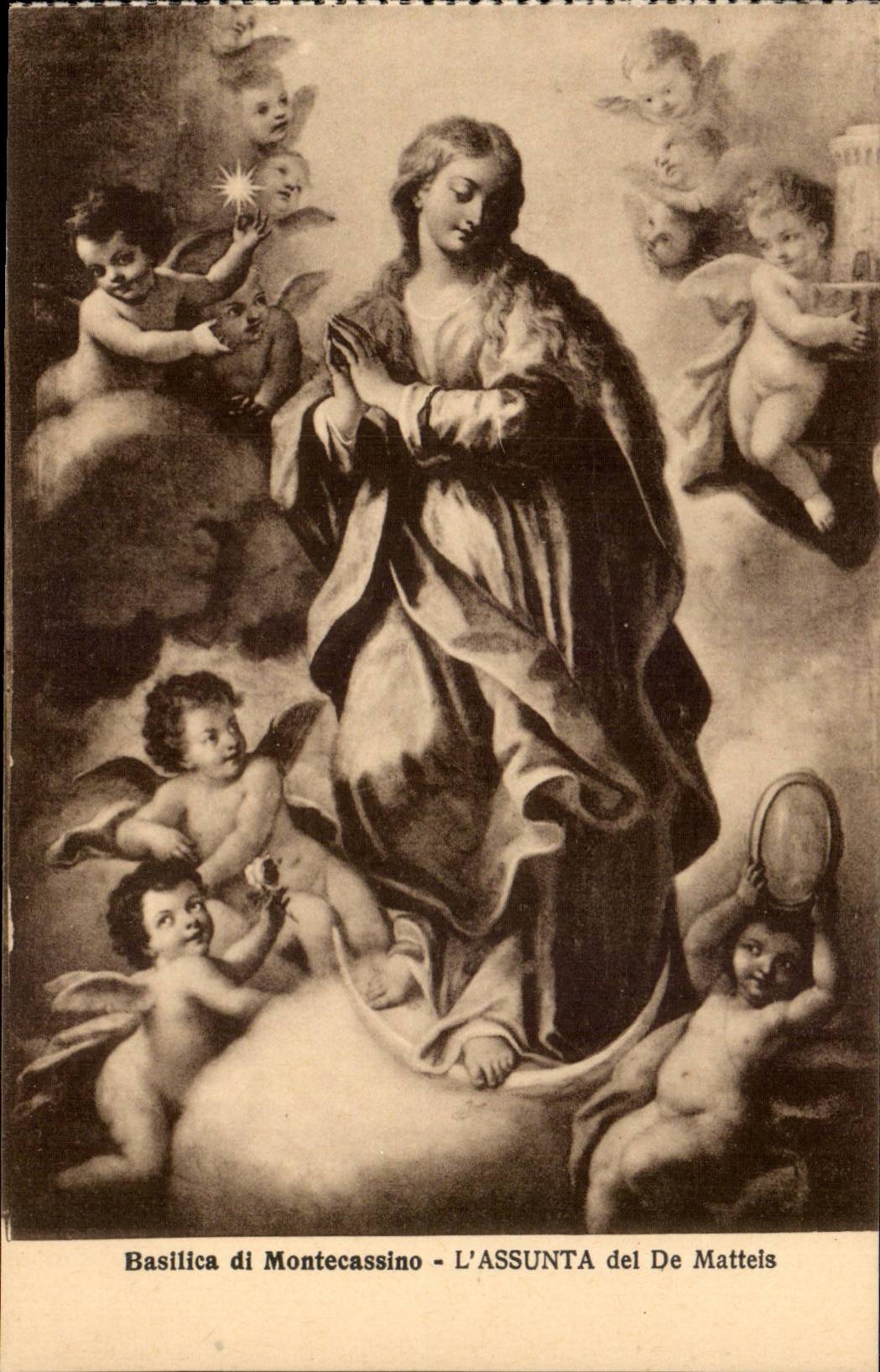 Italy Italia CPA Montecassino Assunta LED of Matteis