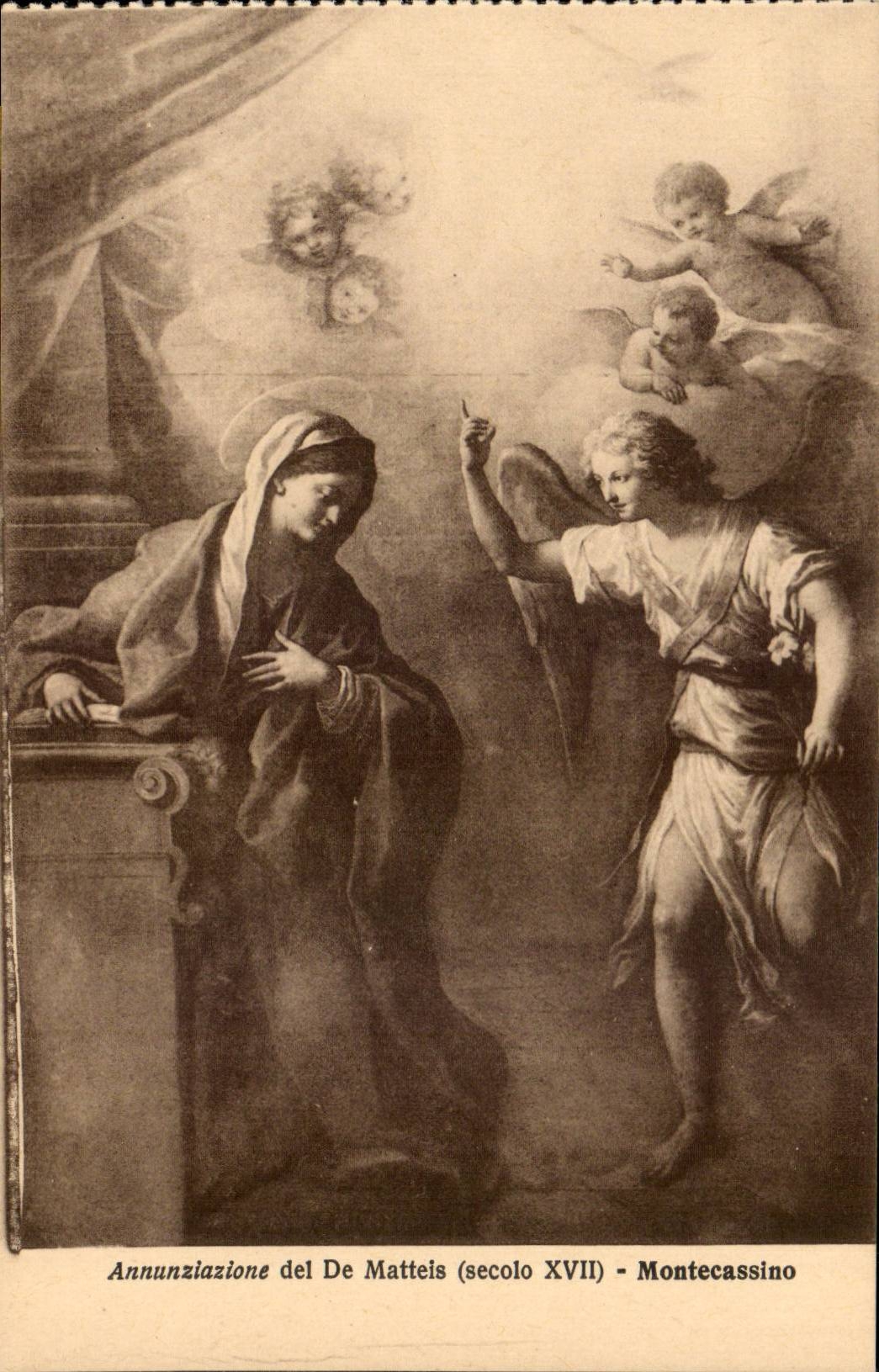 Italy Italia CPA Montecassino Annuniozione de Matteis (angel angel)
