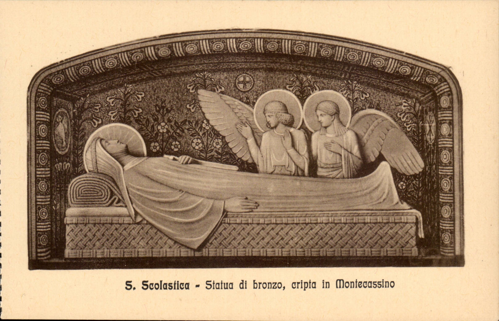 Italy Italia CPA Montecassino Ruled di brono cripta in Monteccasino