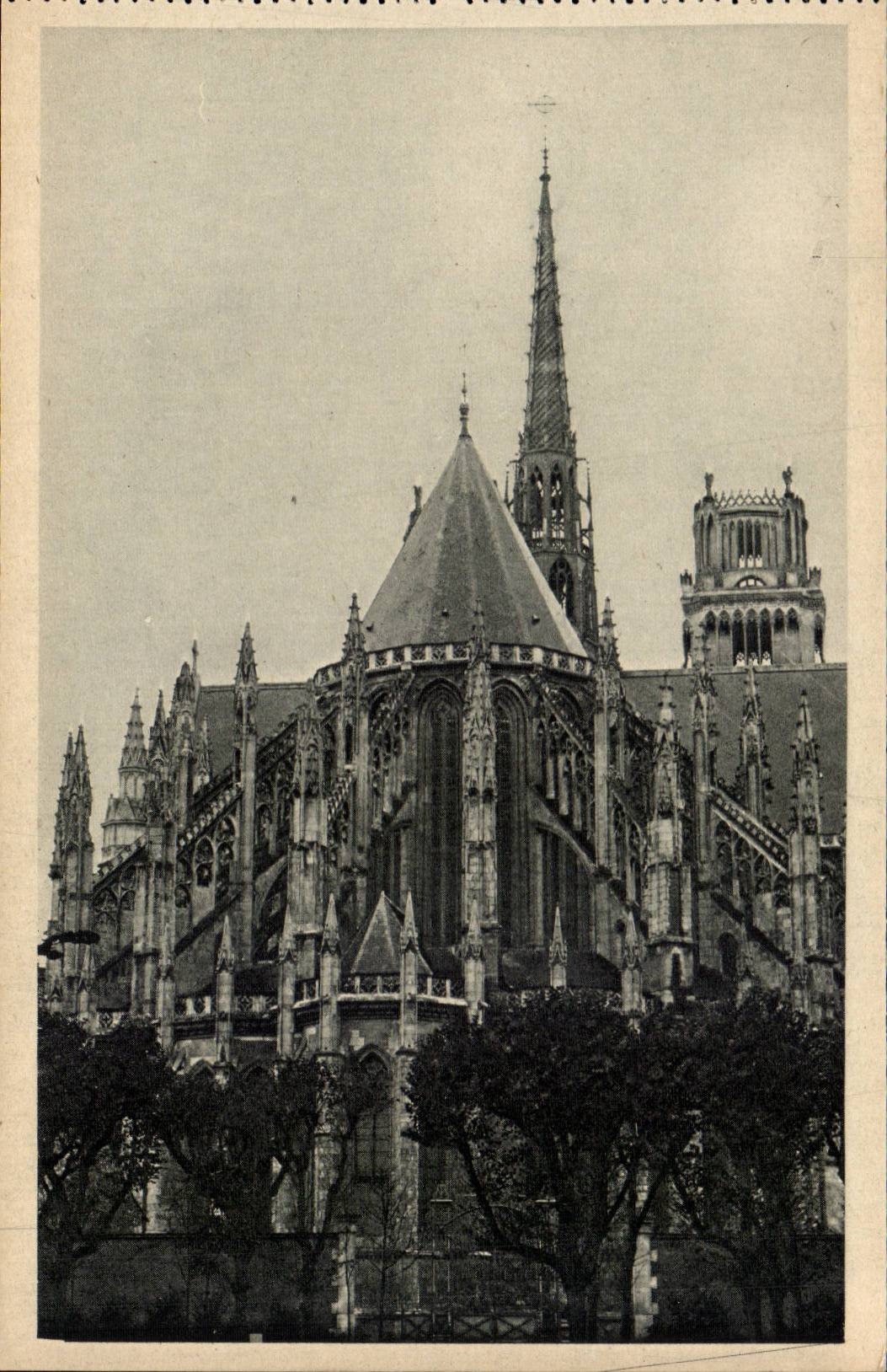 Orleans CPA the cathedral co Cross the apse seen of the garden of old the eveche