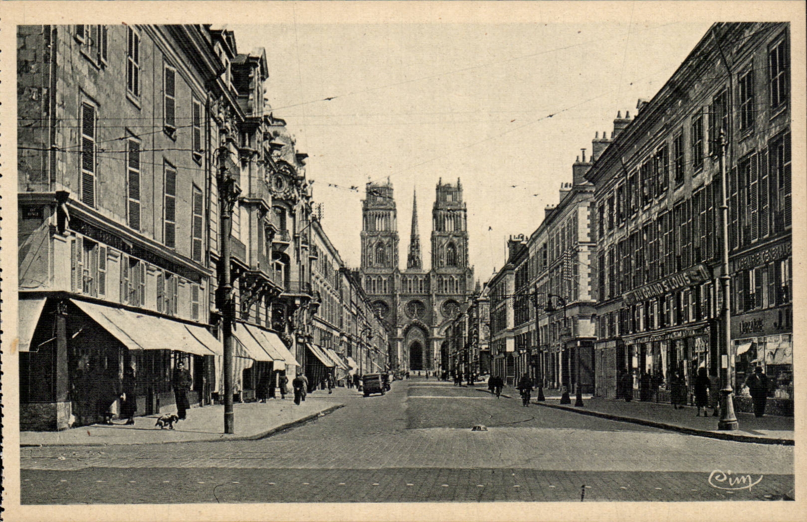 Orleans CPA Street Jeanne of arc and the cathedral co Cross