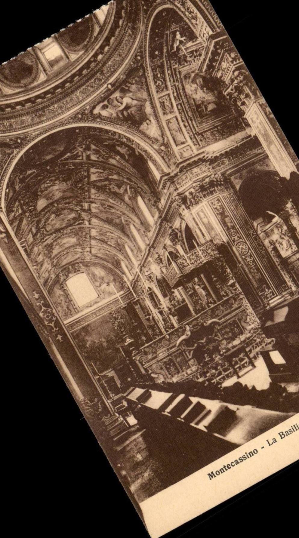 Italy Italia CPA Montecassino the basilica Vista dal Coro