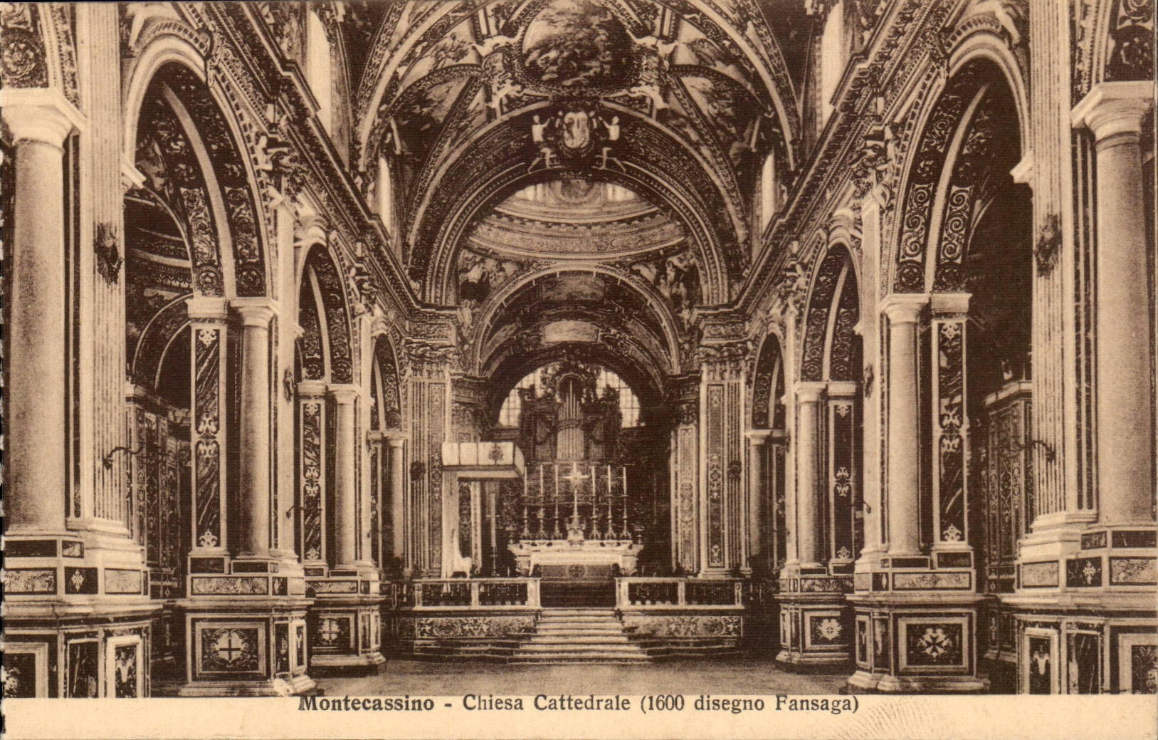 Italy Italia Badia di Montecassino CPA Chiesa cattedrale