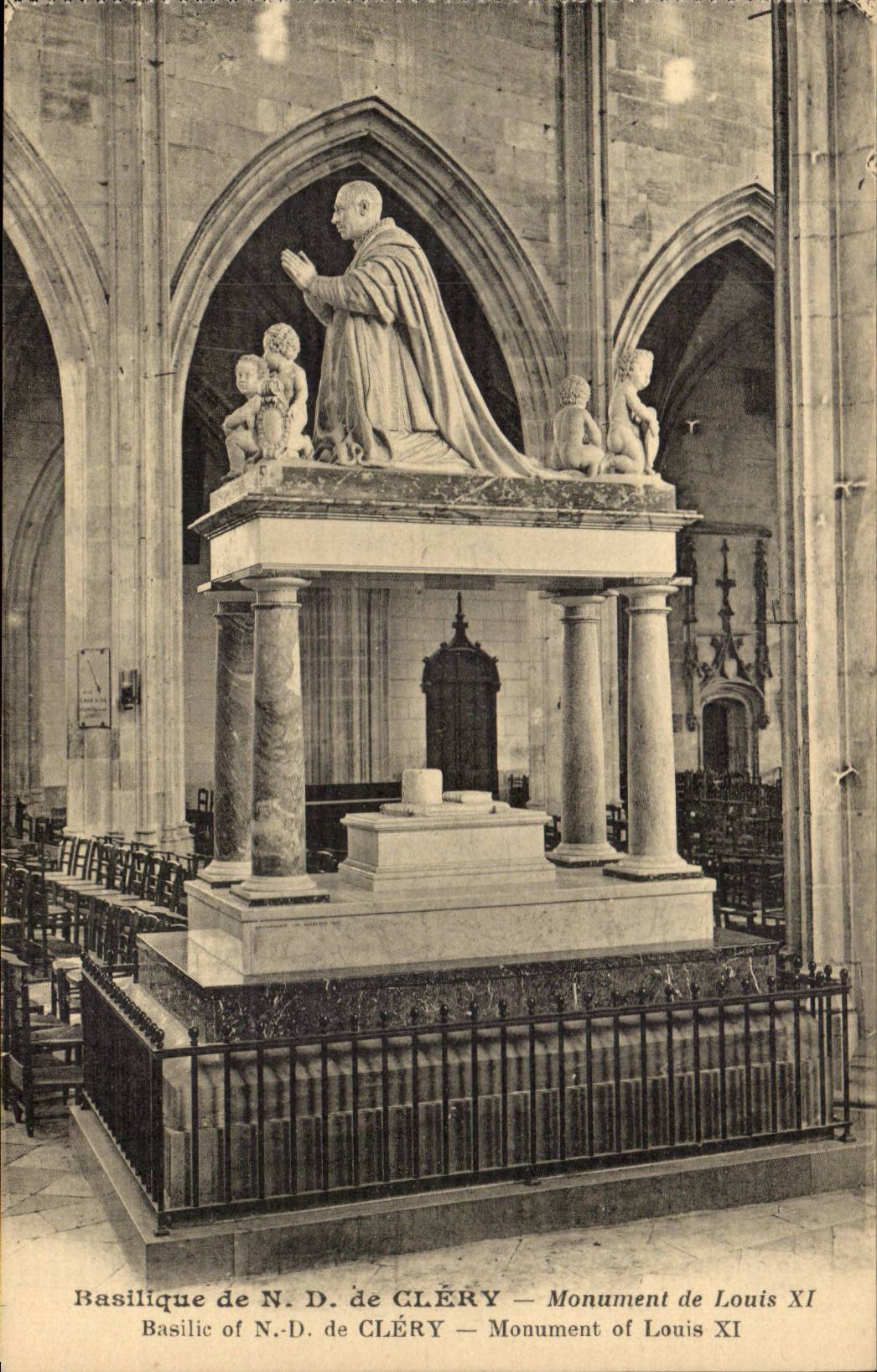 ND basilica of Clery CPA monument of Louis XI