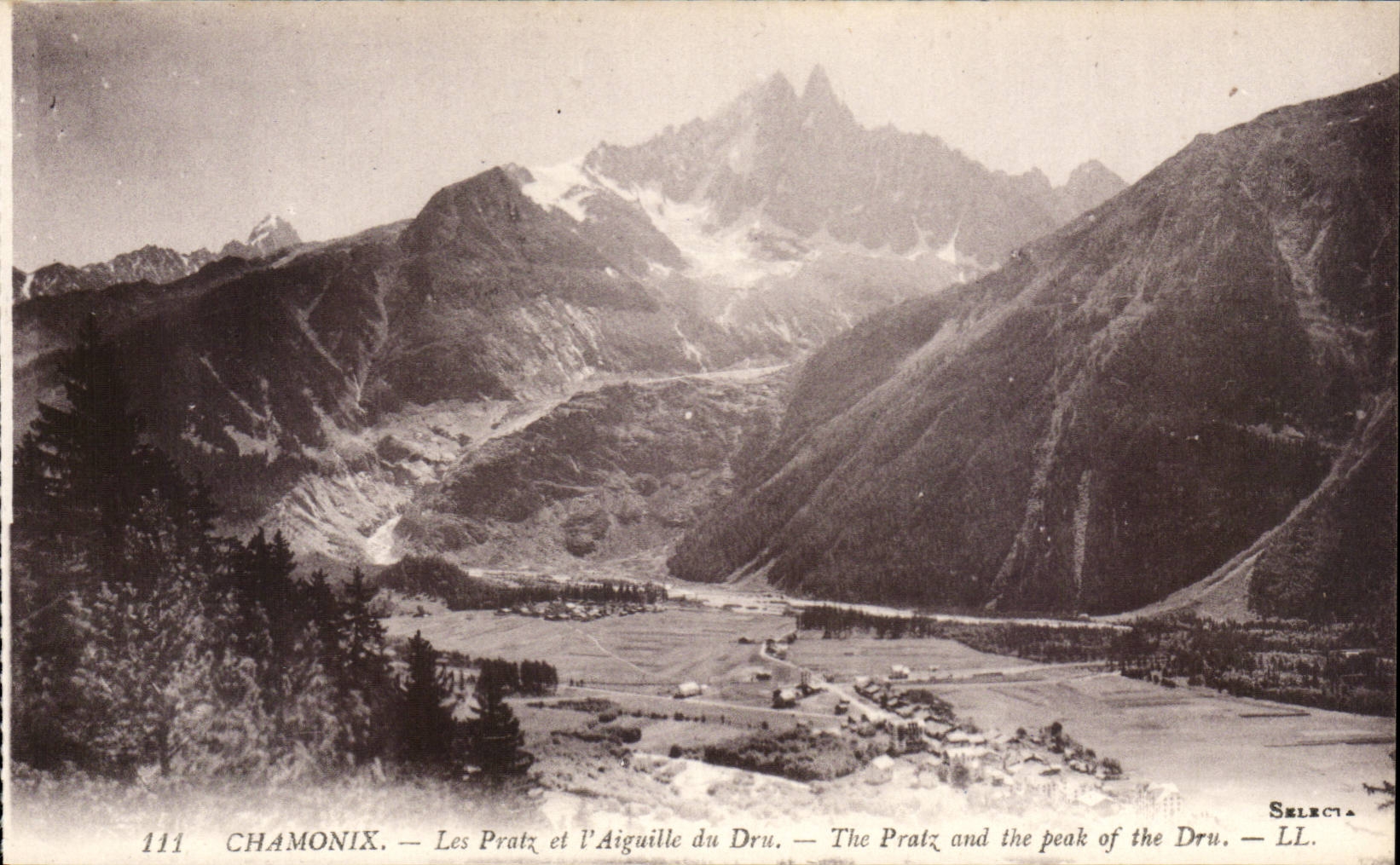 Chamonix CPA Les pratz et l'aiguille du Dru