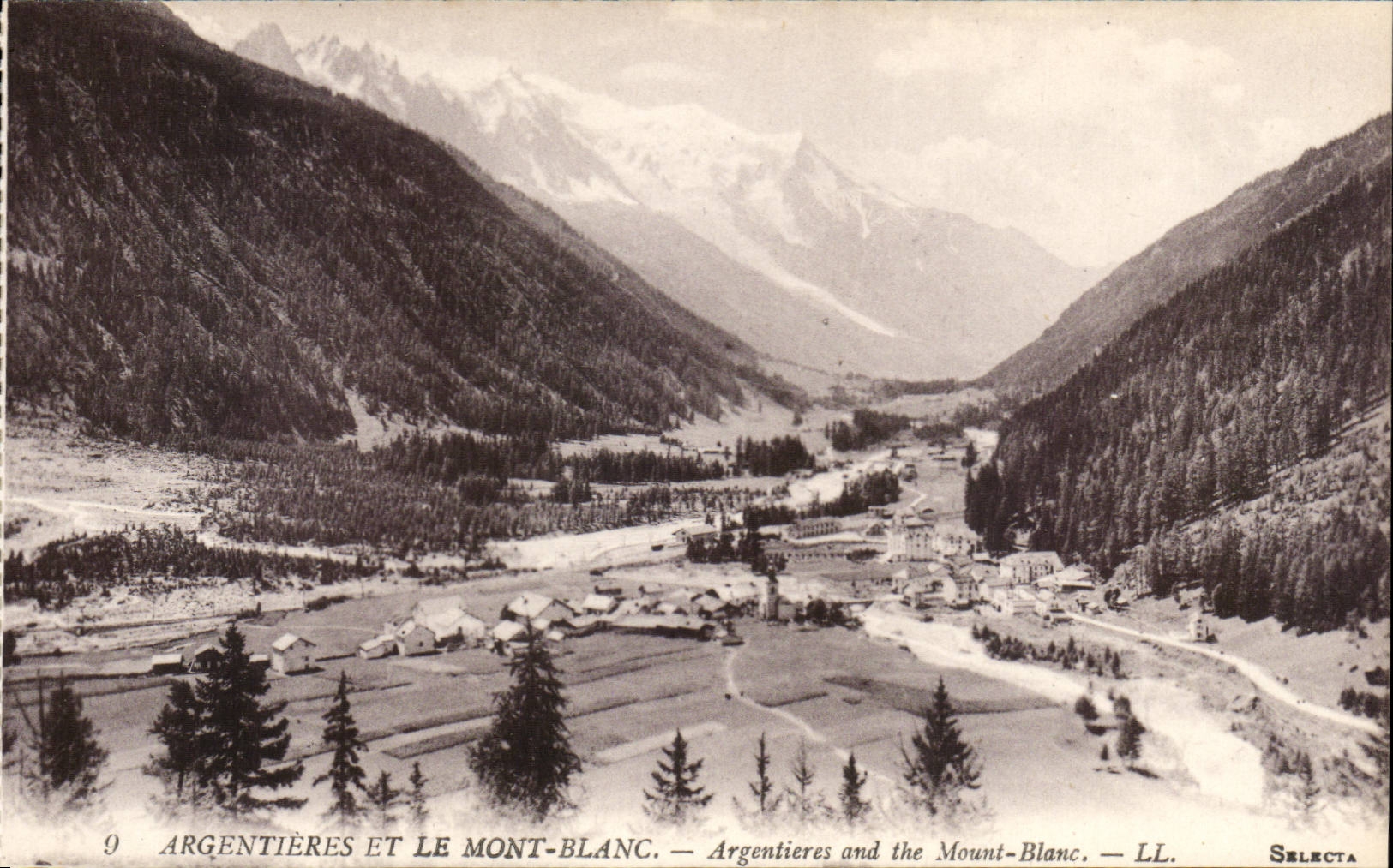 Argentieres and Mont Blanc CPA