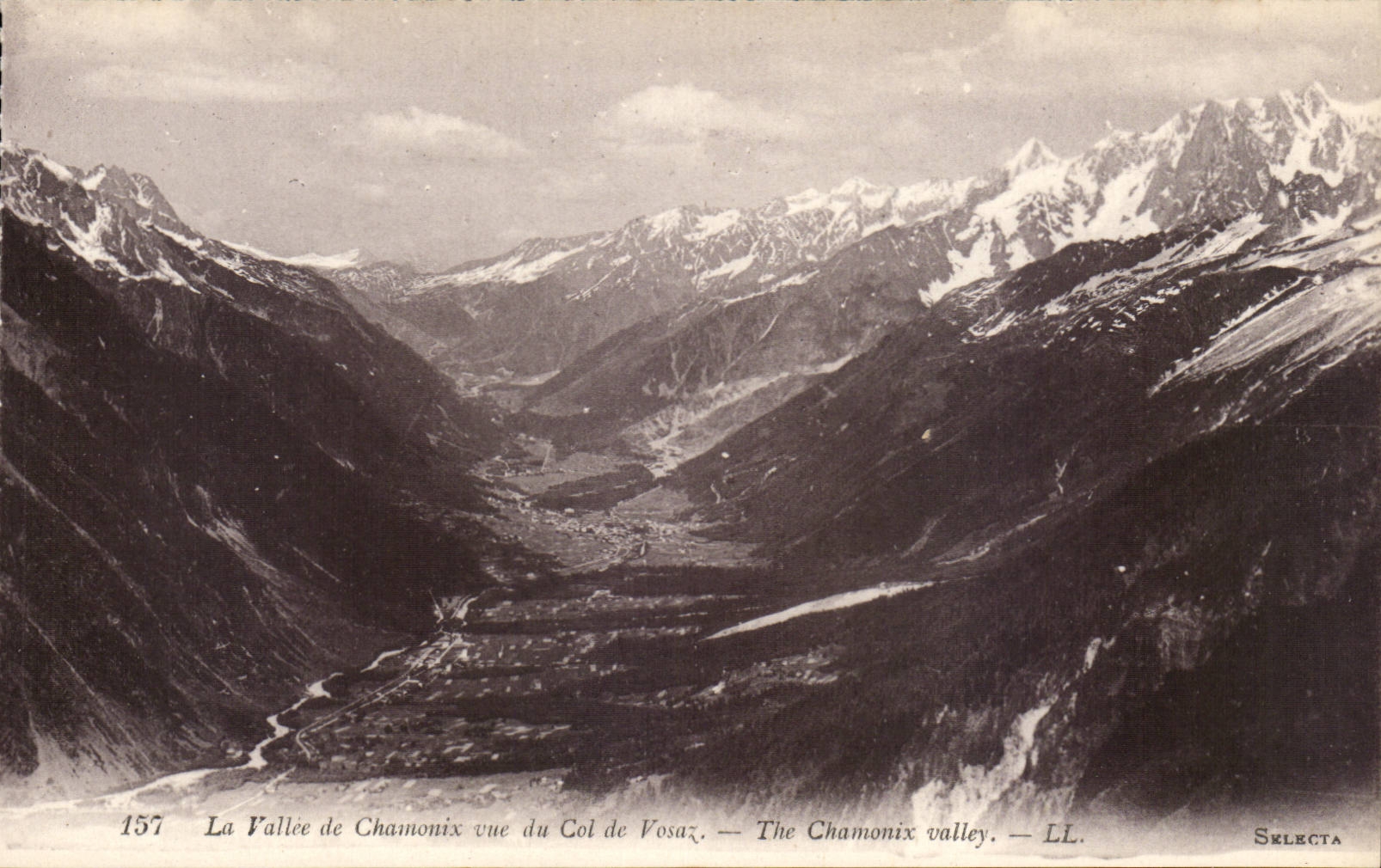 CPA the valley of Chamonix seen of the collar of Vouaz