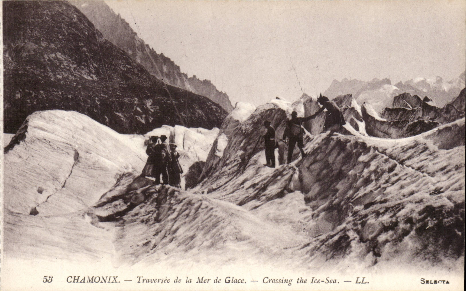 Chamonix CPA Traversee de la mer de glace (escalade climbing)