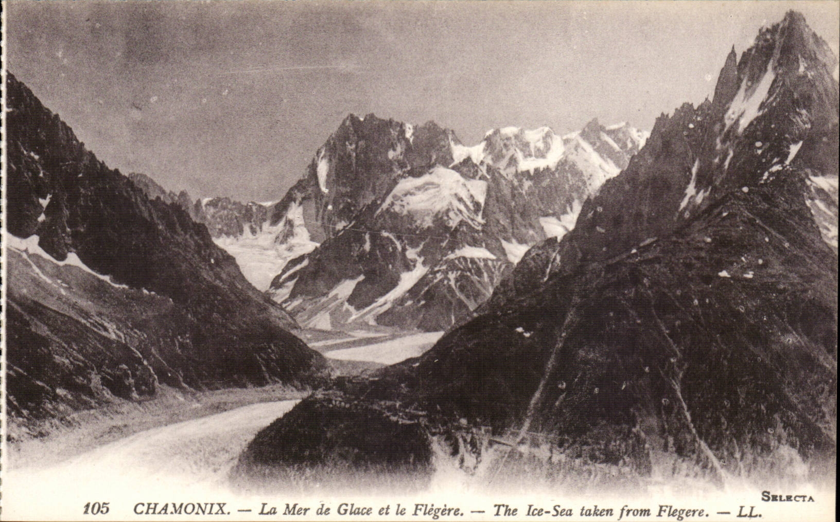 Chamonix CPA La mer de glace et le Flegere 