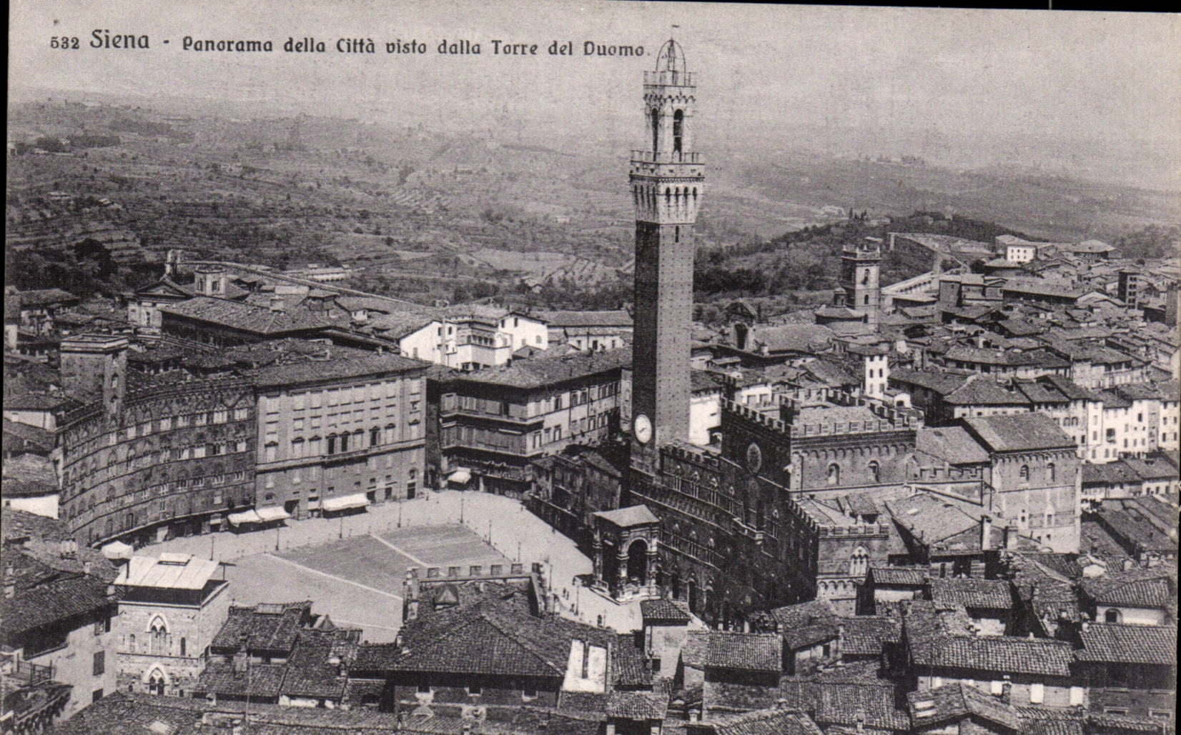 CPA Italien Italien Siena Panorama uber veranschlagenem visto hinaus pflasterte Torre Del Duomo