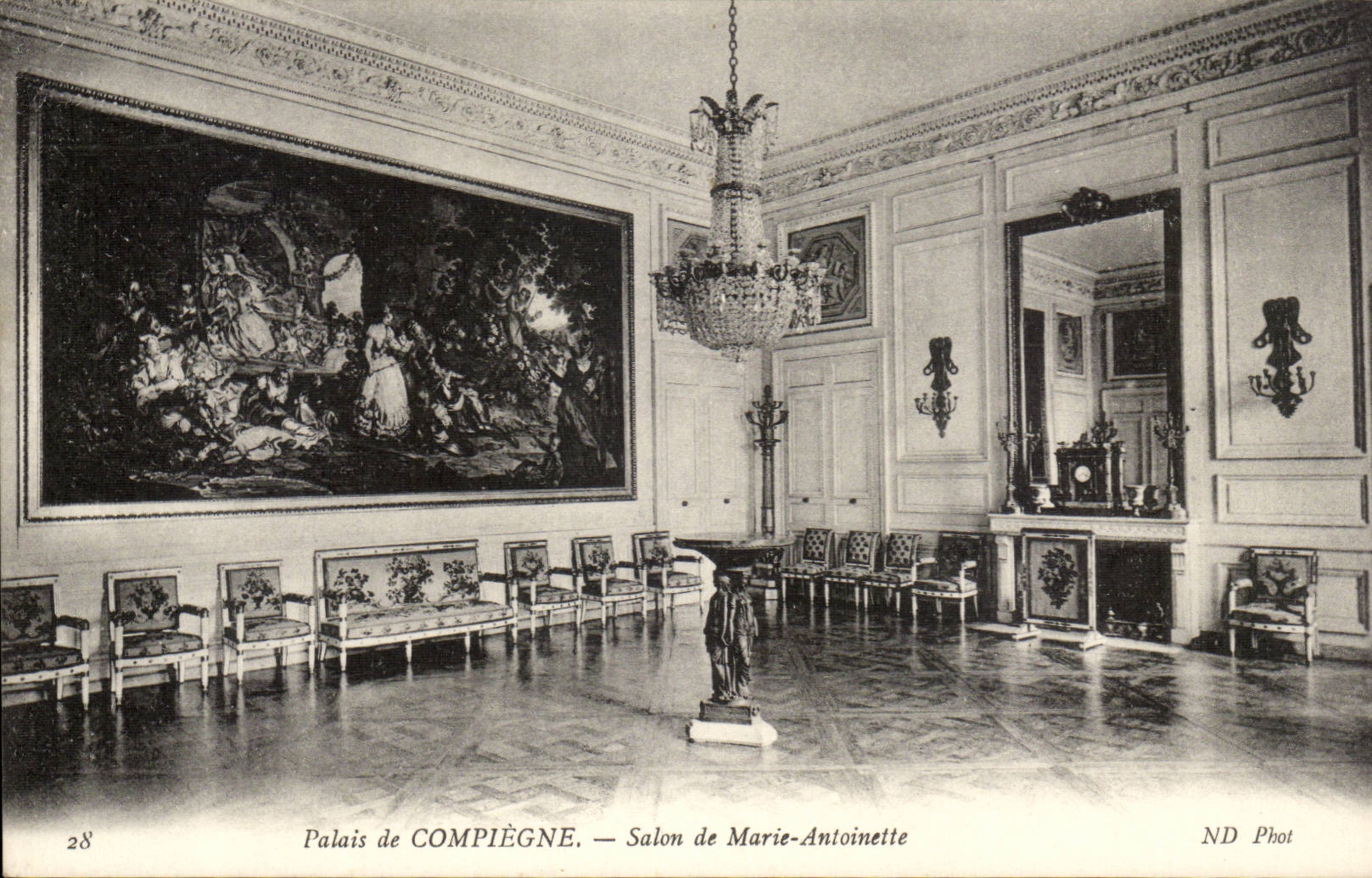CPA Compiegne Gaumen-Wohnzimmer von Marie Antoinette