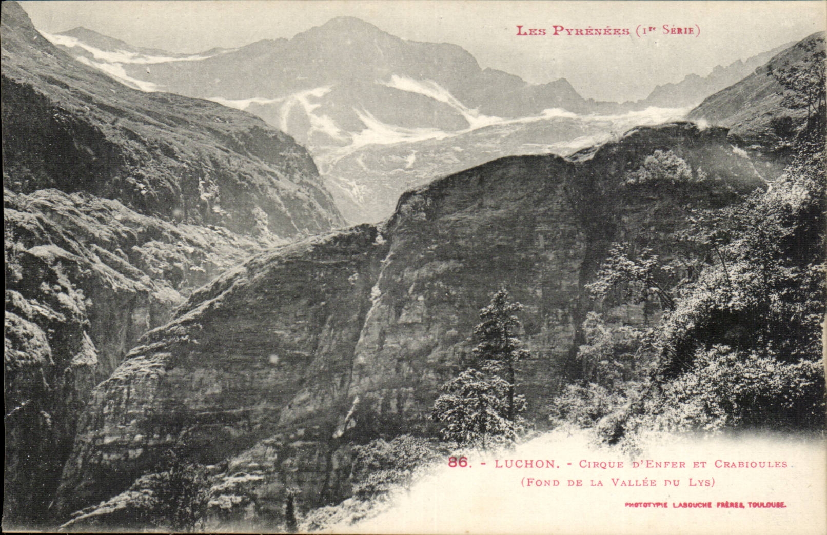 CPA Luchon Circus of hell and Chabioules (bottom of the valley of the Lily)