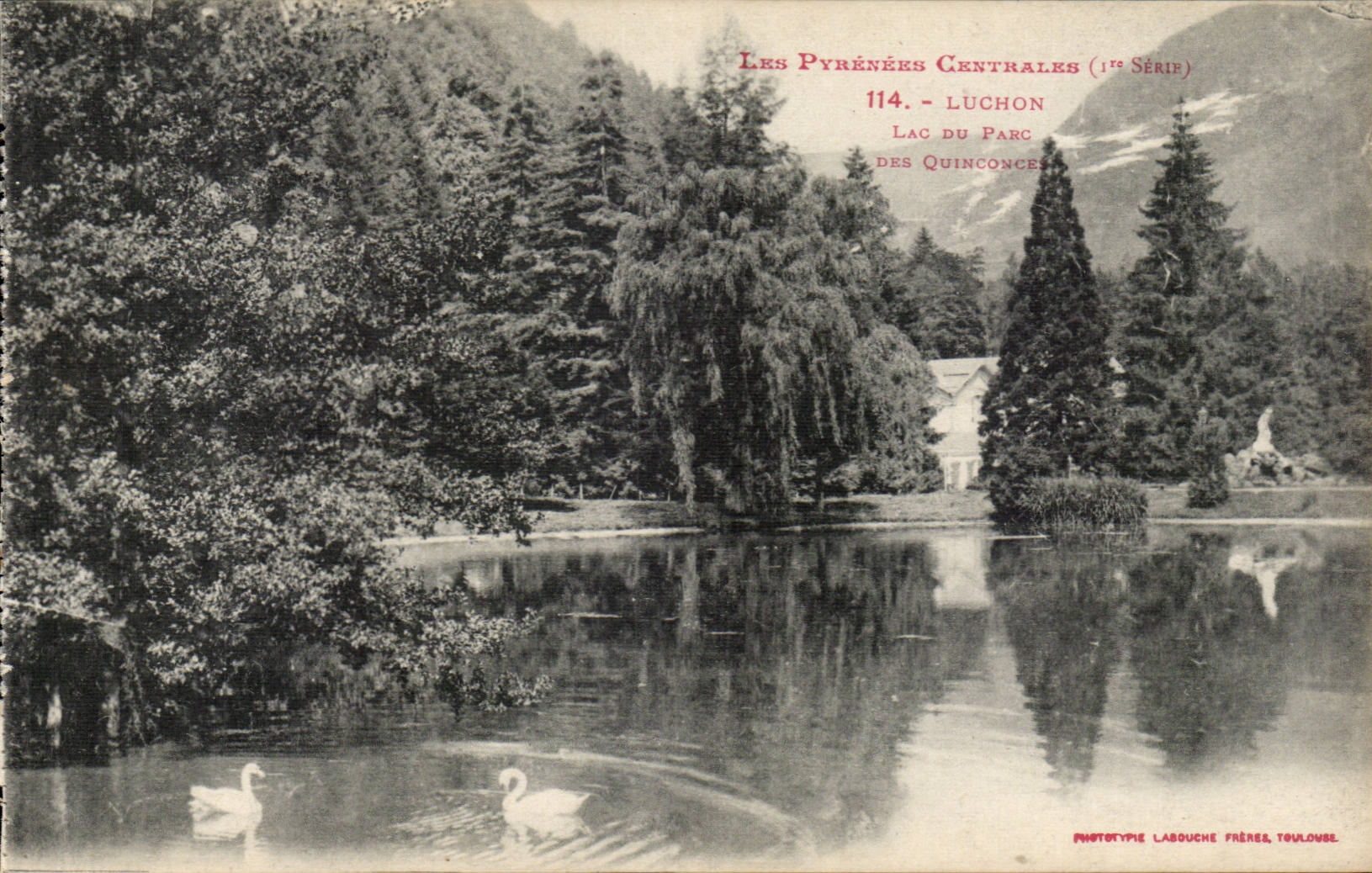 CPA Luchon Lake of the park of the Quincunxes